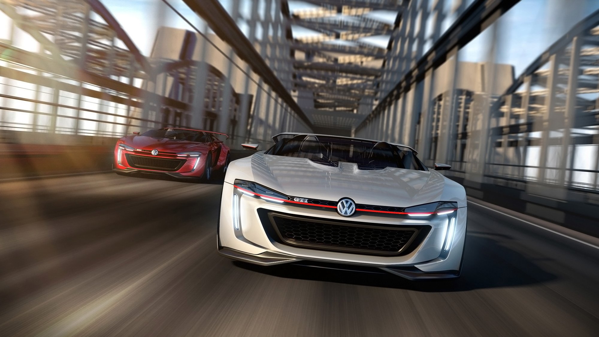 volkswagen gti roadster concept render car in motion