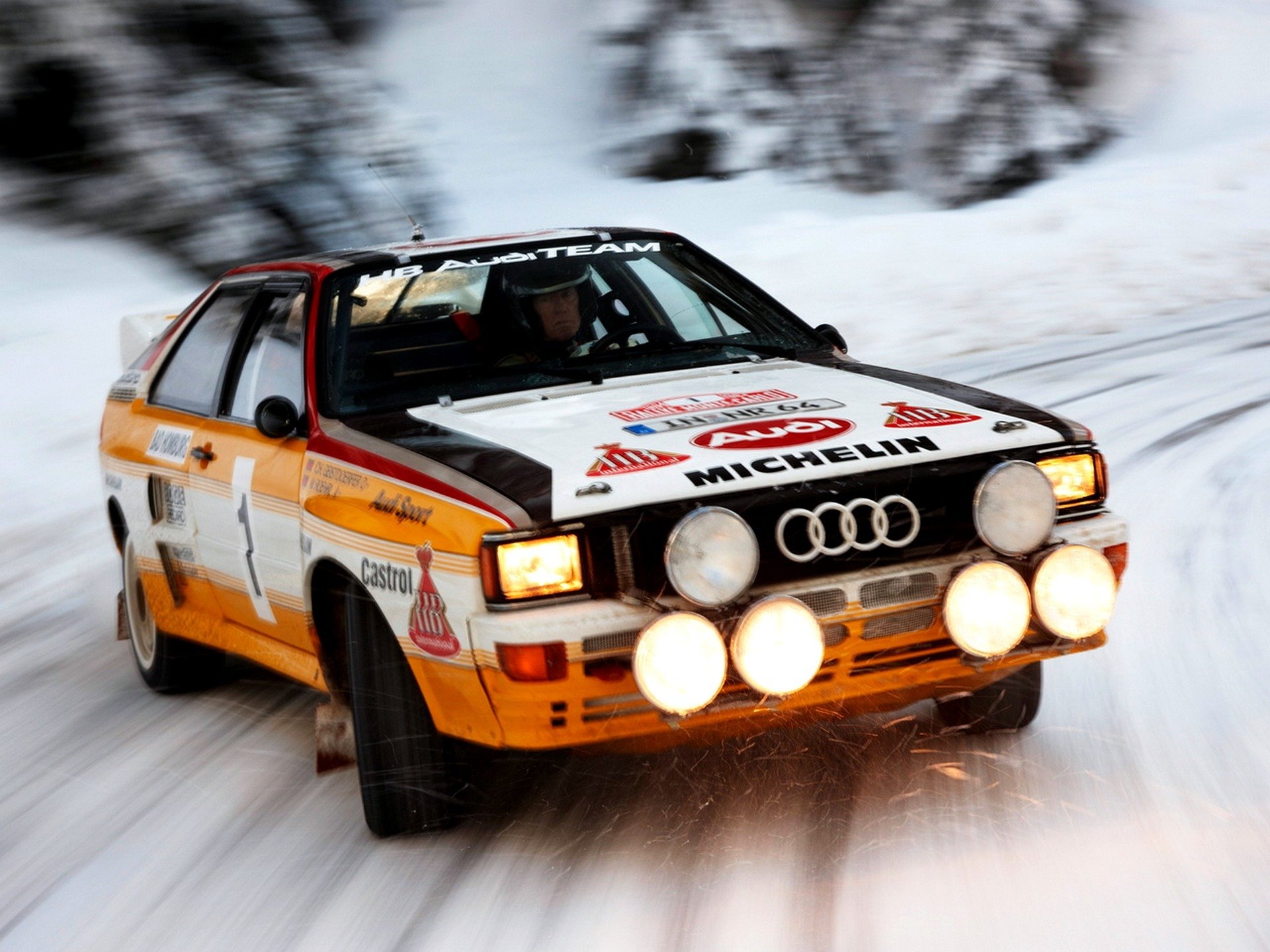 car wallpapers audi quattro group b rally snow speed light vehicles