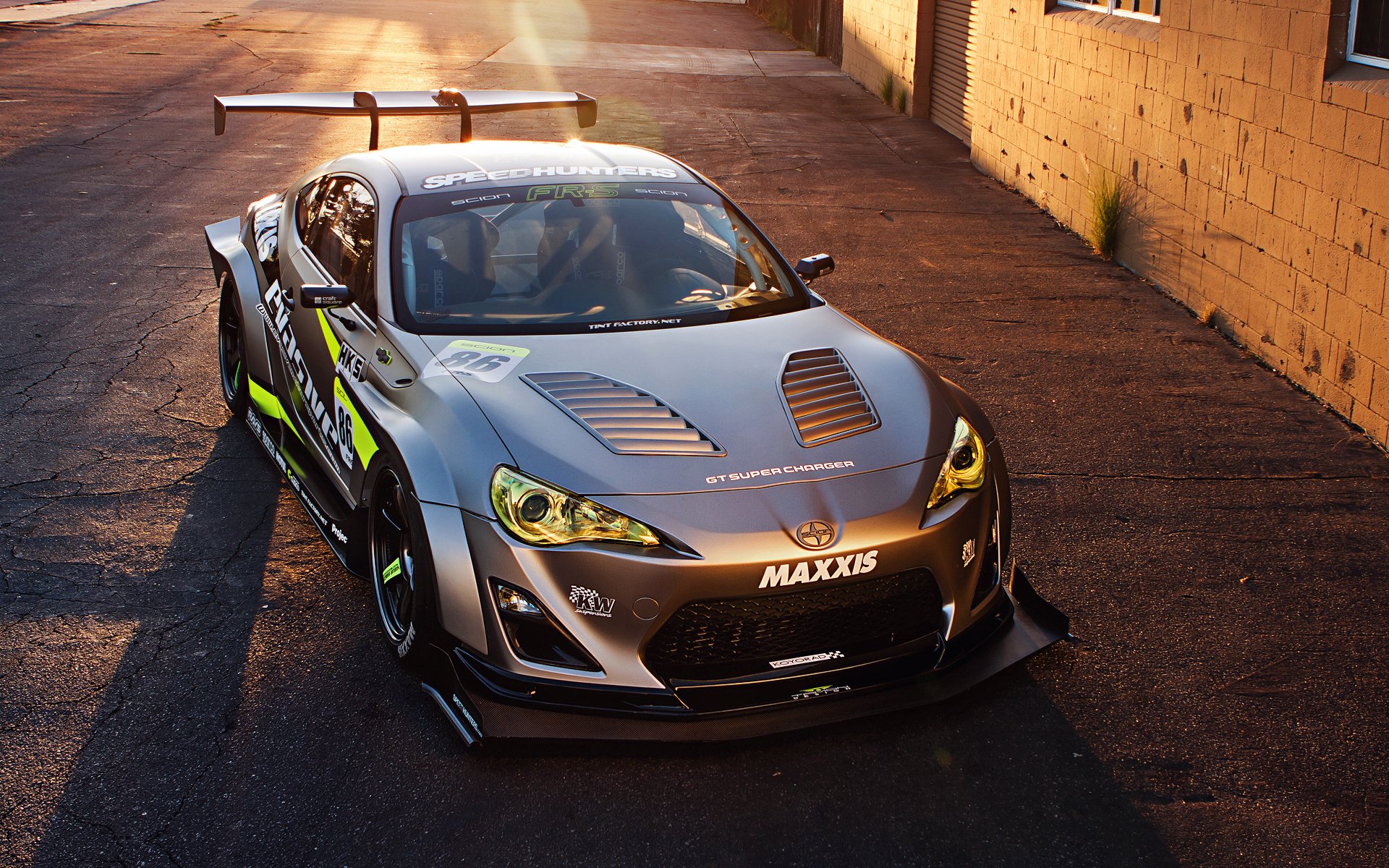 scion toyota fr-s tuning sportcar performance widebody kit spoiler silver mate