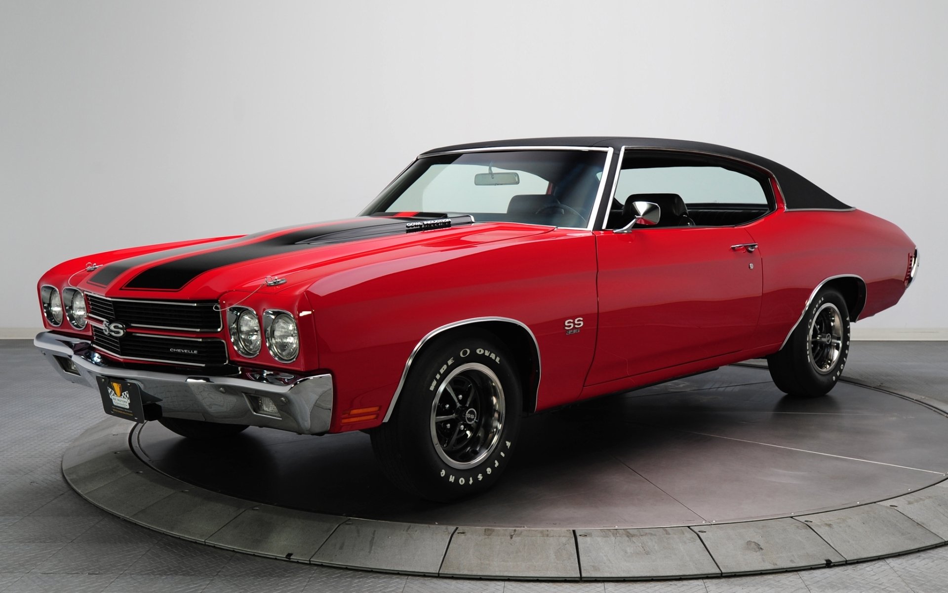 chevrolet chevelle ss hardtop 1970 chevilly cc red front muscle car background
