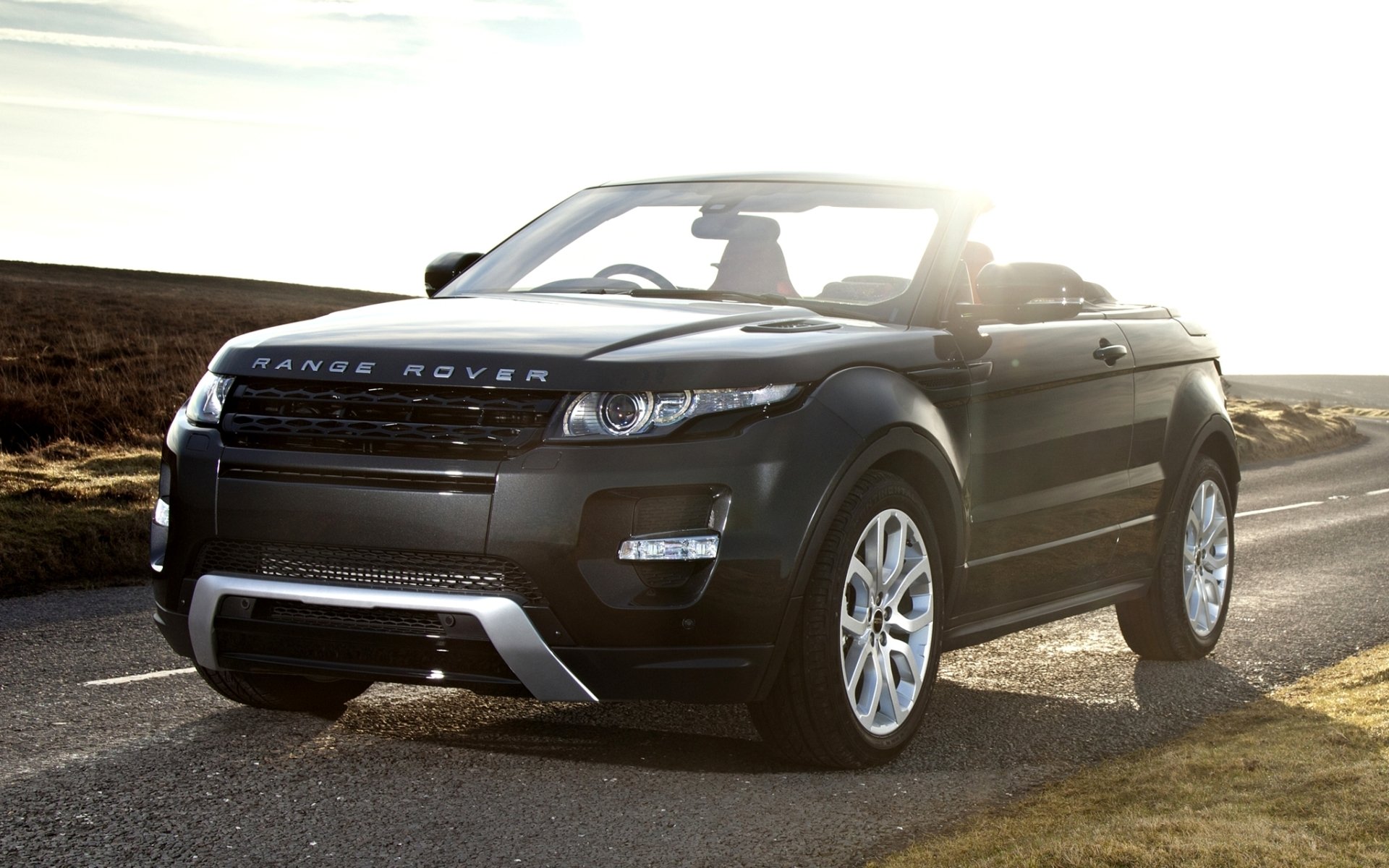 land rover range rover evoque convertible concept ranged rover ewok crossover front road sky
