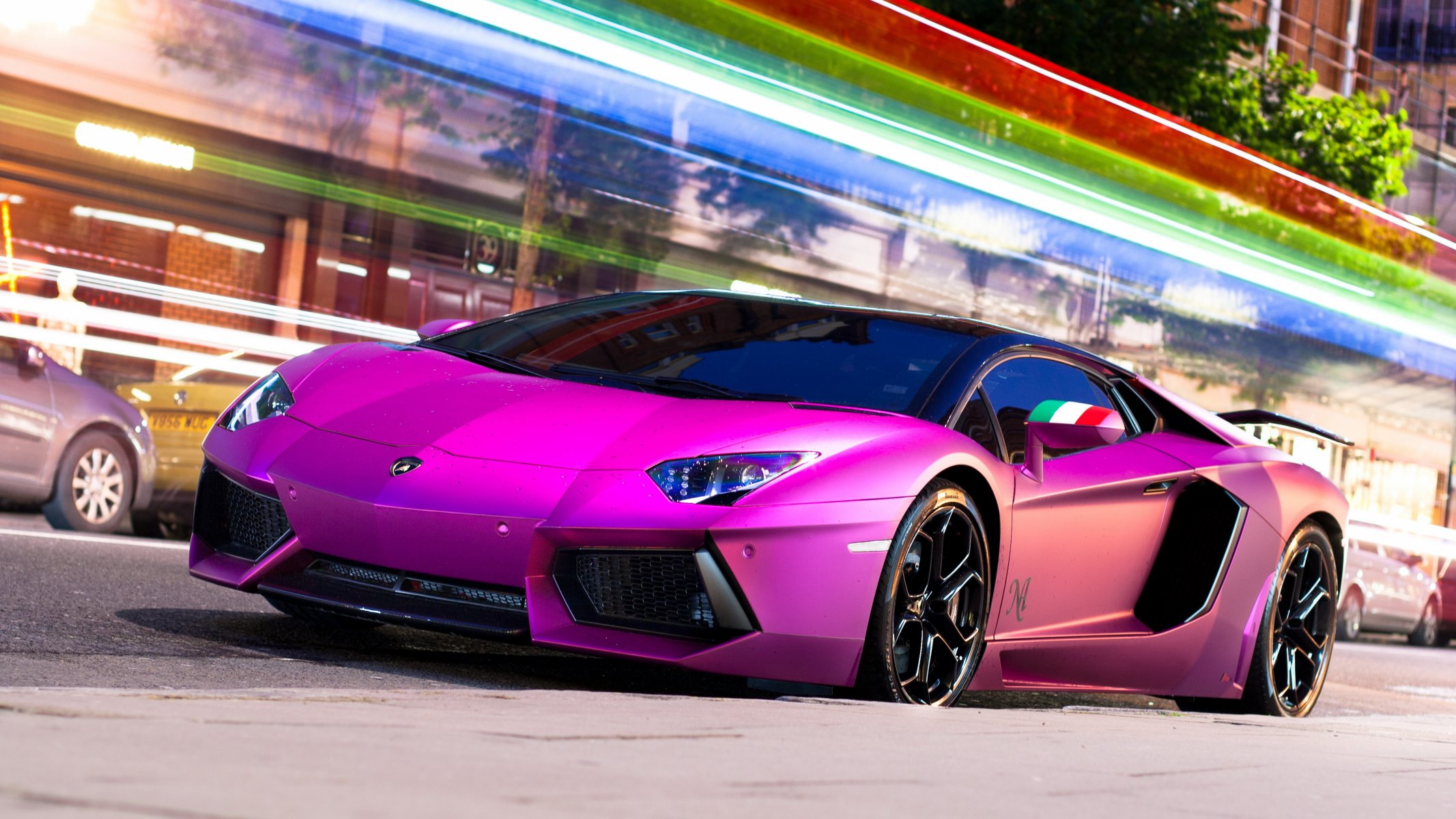 lamborghini aventador lp700-4 town night road light extract