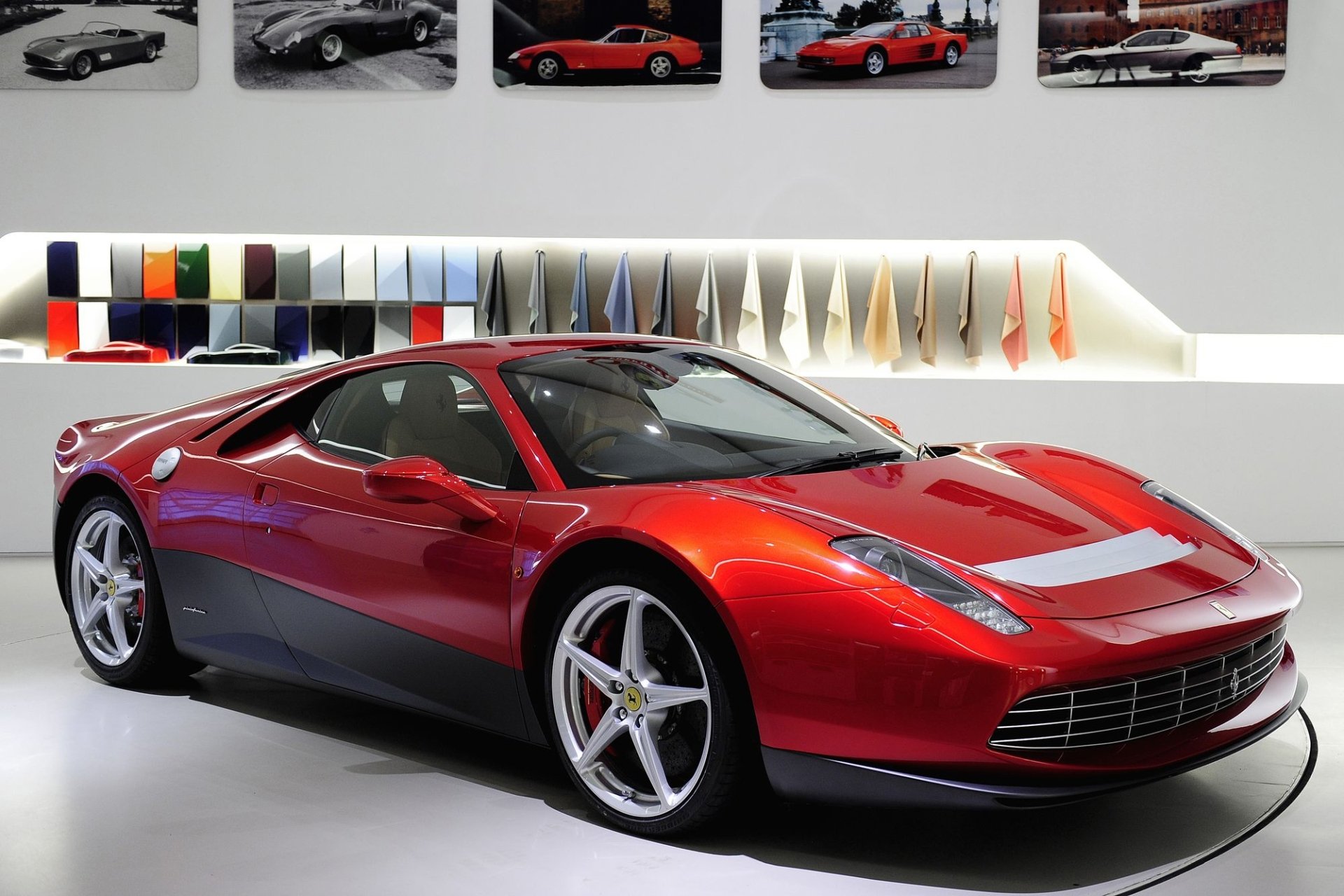 ferrari sp12 ec supercar red front spets.versiya photo background