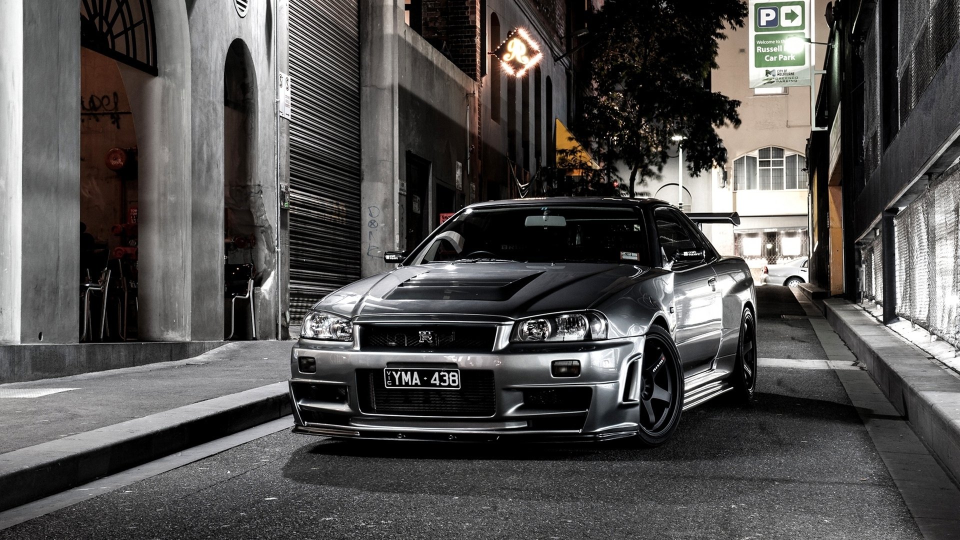 car wallpapers grey nissan skyline bnr34 street japan beautiful automobile desktop night vehicles japanese