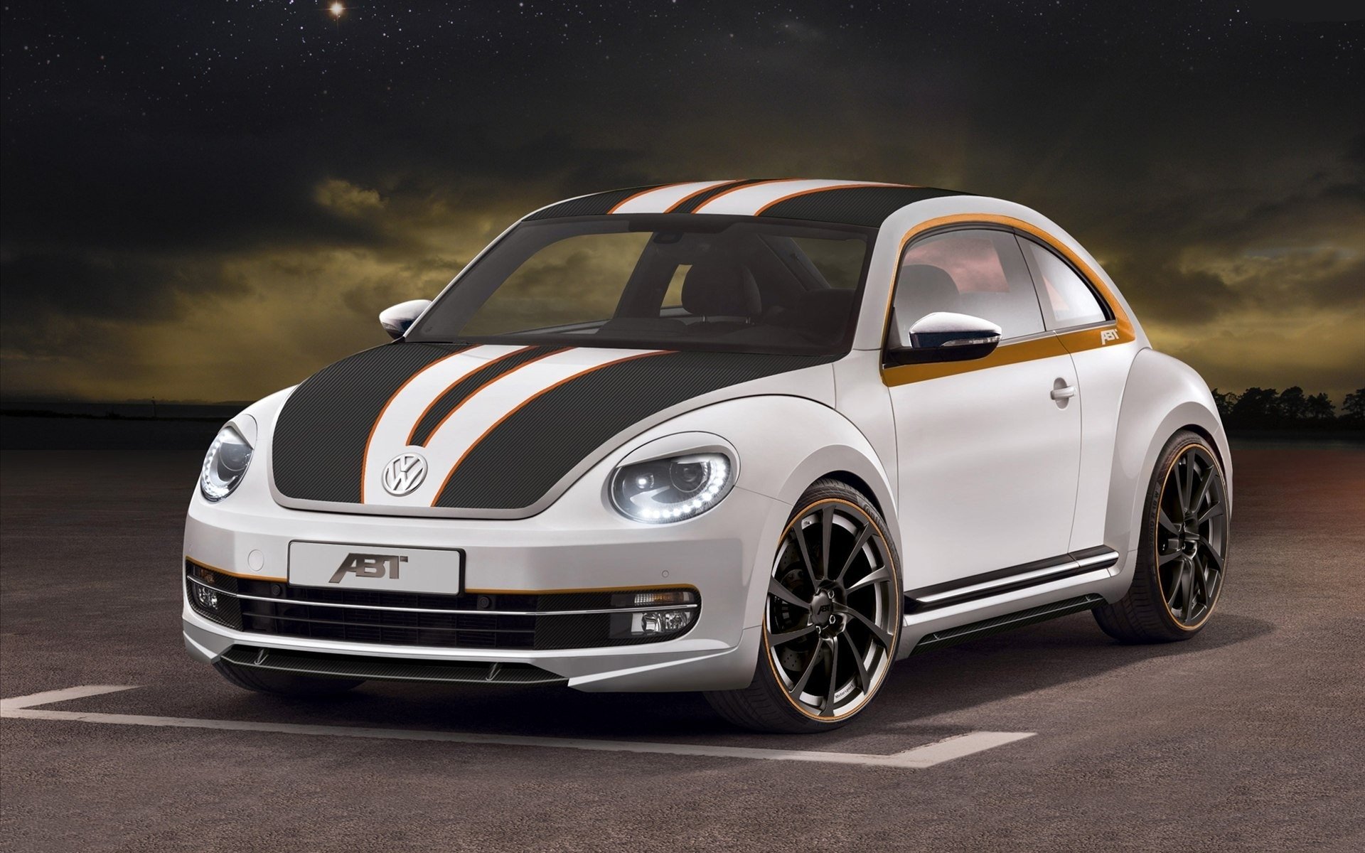 abt sportsline volkswagen beetle hatchback front tuning background