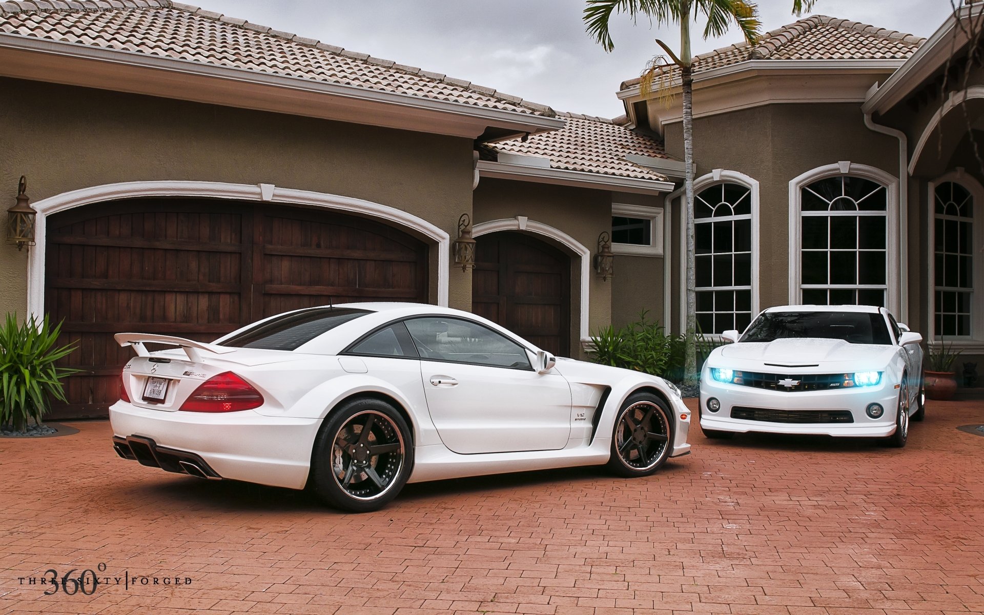 mercedes-benz sl65 amg and chevrolet camaro ss mercedes cc white muscle car house