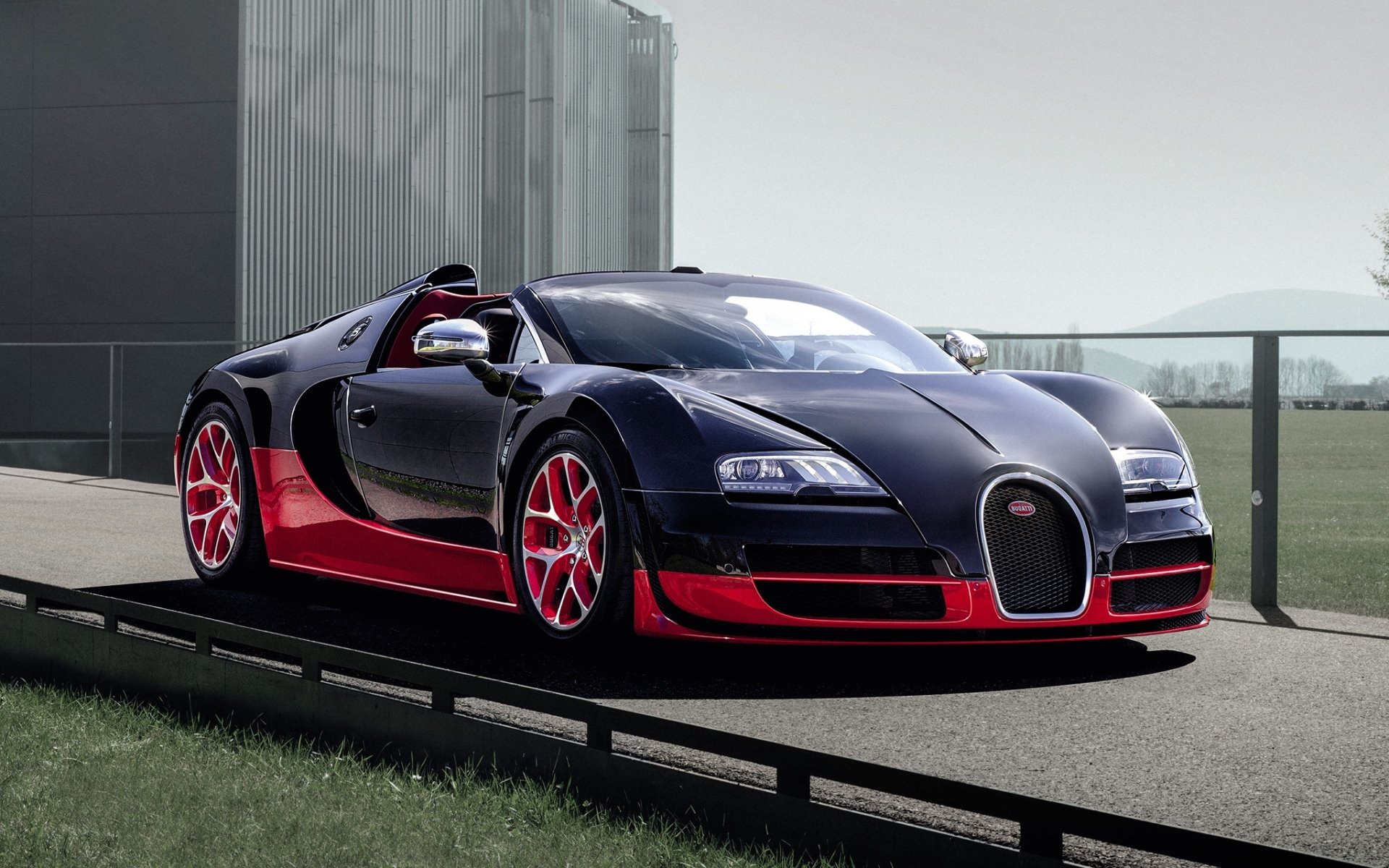 bugatti veyron grand sport roadster vitesse supercar hypercar front