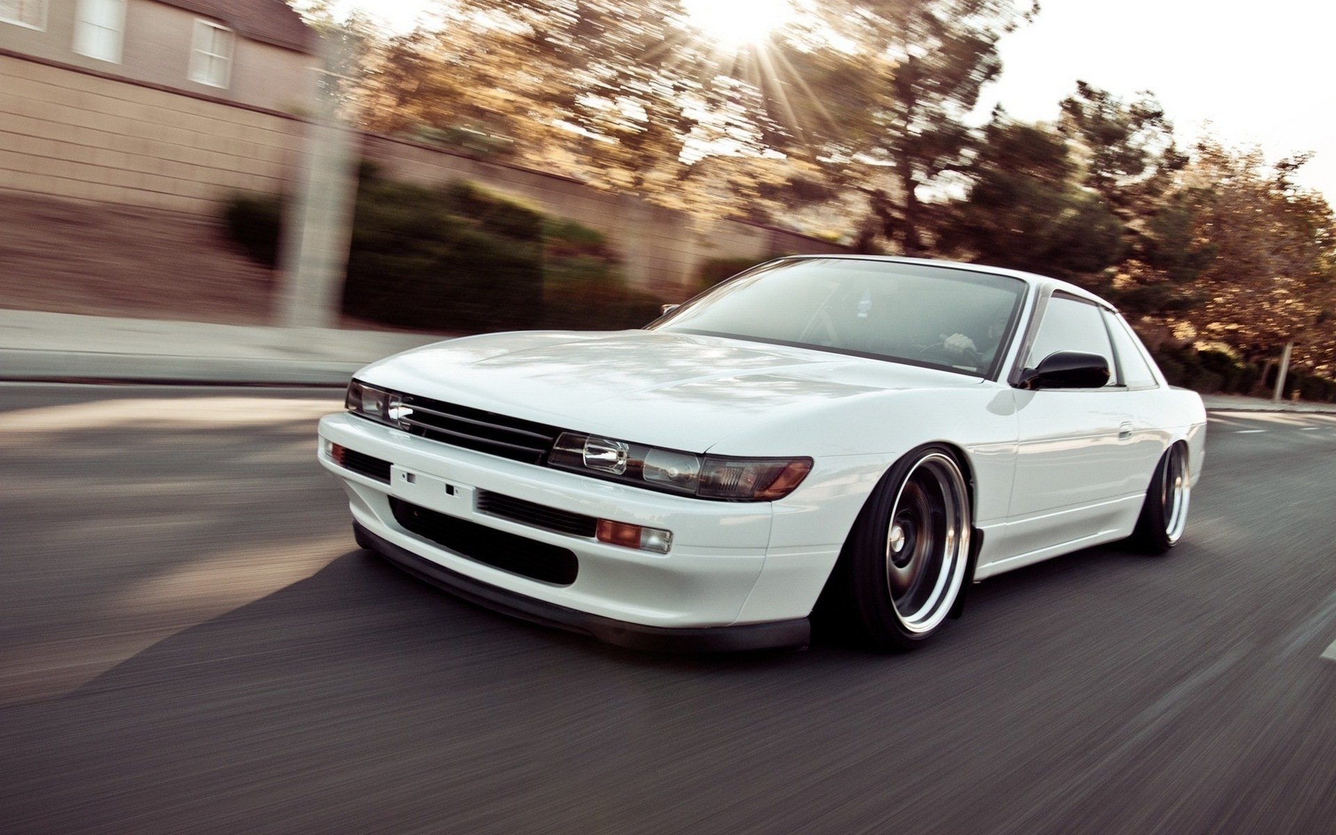 nissan silvia s13 white jdm style stance nation tuning car speed vehicles travels