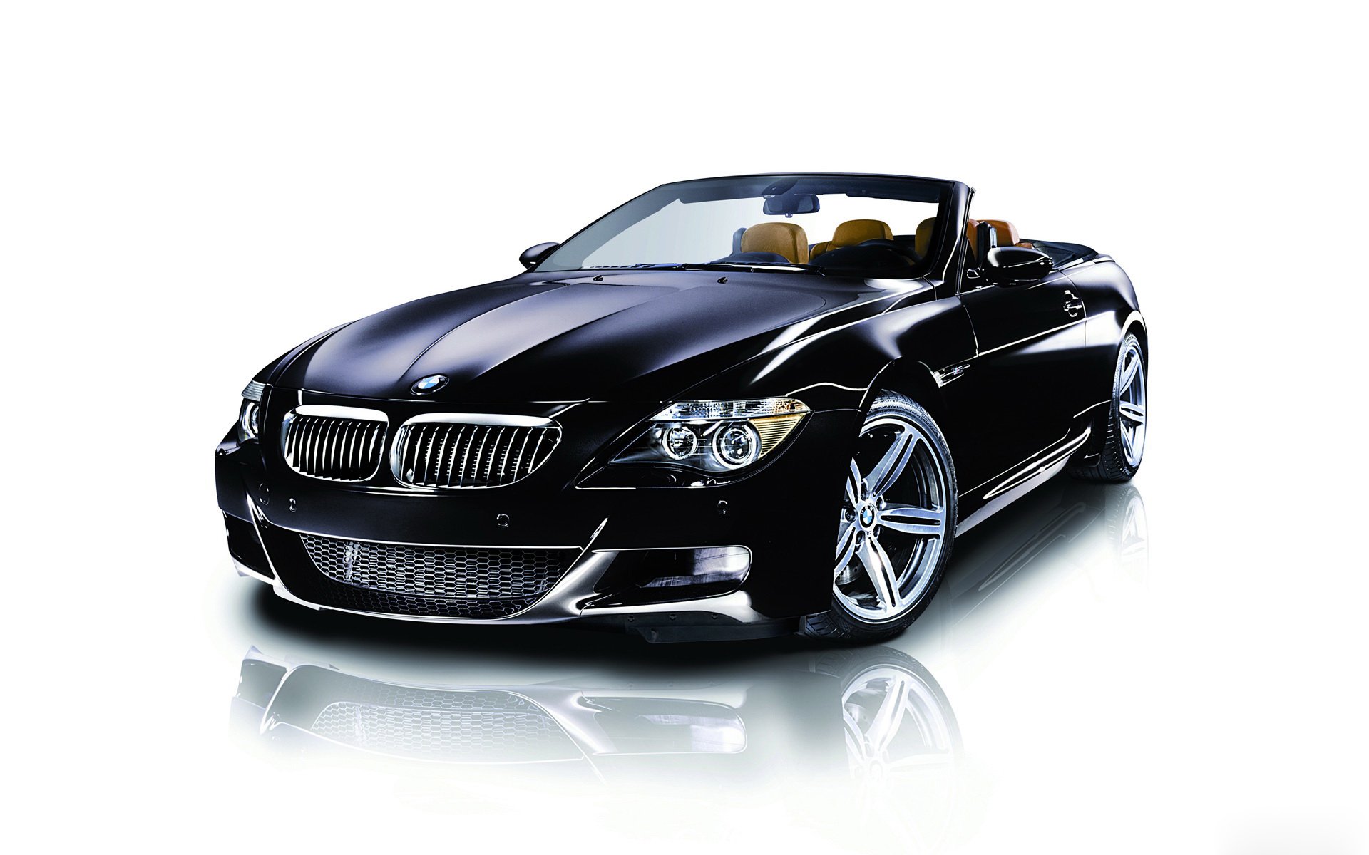 bmw m6 convertible 2006 6 -er 6 series m sports black white background