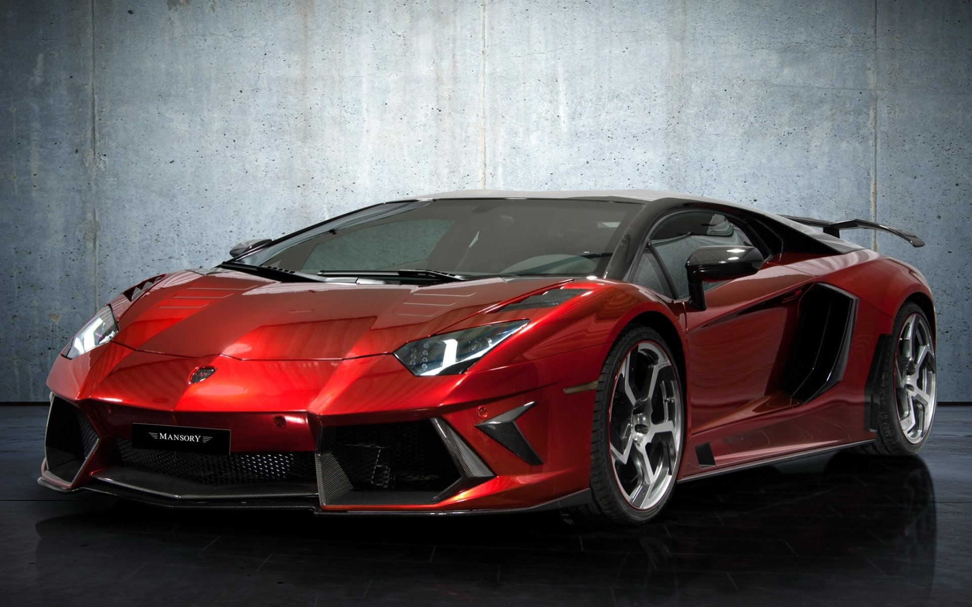 mansory lamborghini aventador lp700-4 supercar front tyuntng tuning red wall