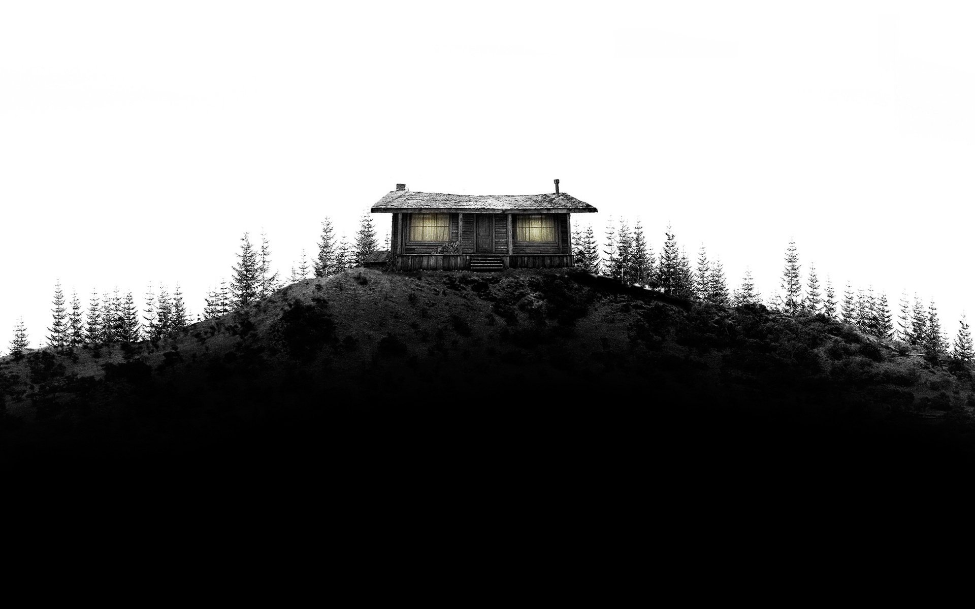 A lonely house on a hilltop
