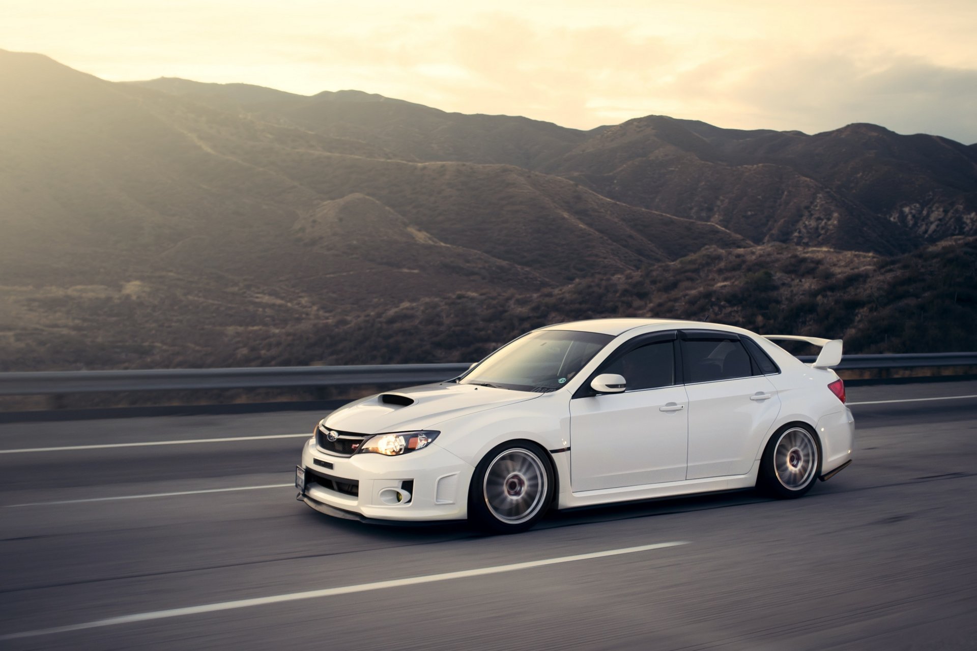 auto cars subaru impreza wrx sti s206 sedan white tuning auto cars wallpapers wallpapers auto speed road car motion wallpapers