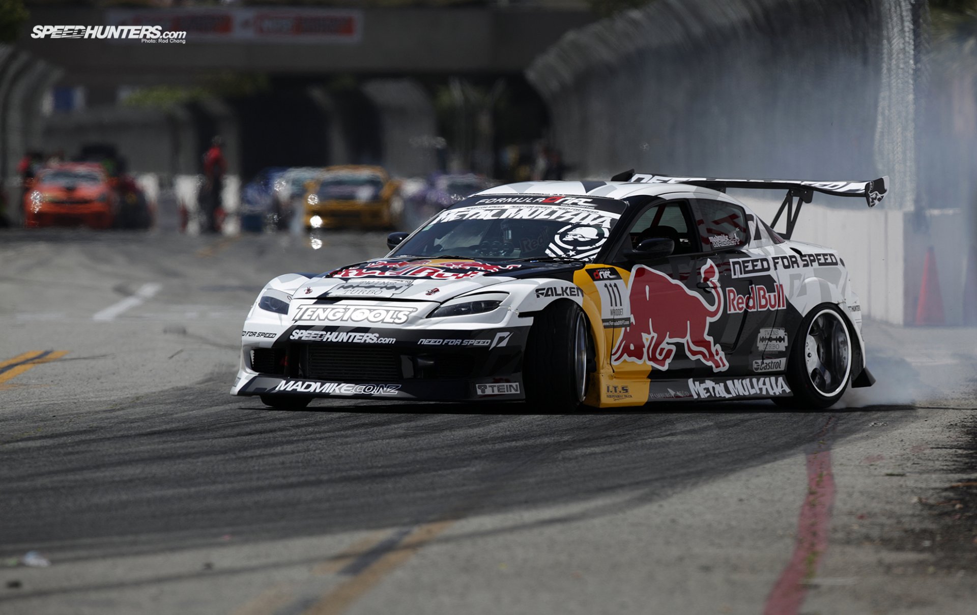 mazda rx-8 drift red bull formula drift long beach speedhunters