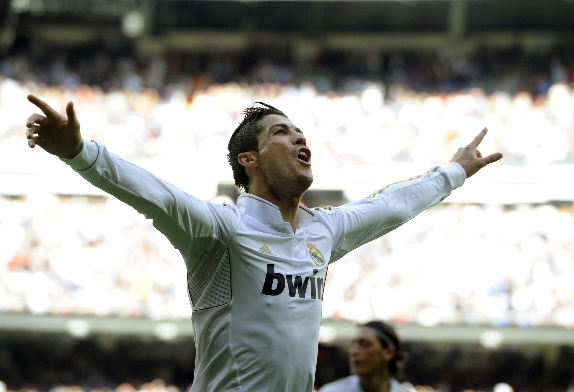 Ronaldo is happy to score a goal