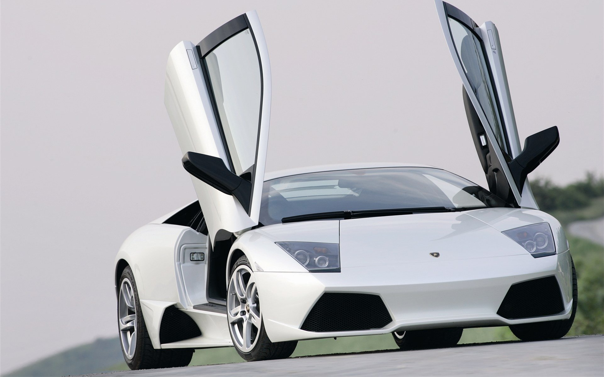 lamborghini murcilago lp640 murselago cars white road white doors views machines with machines