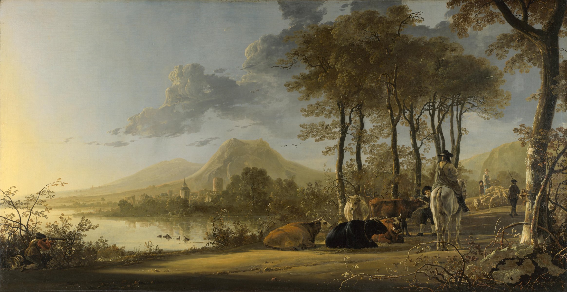 A painting by artist Albert Cape depicting a river