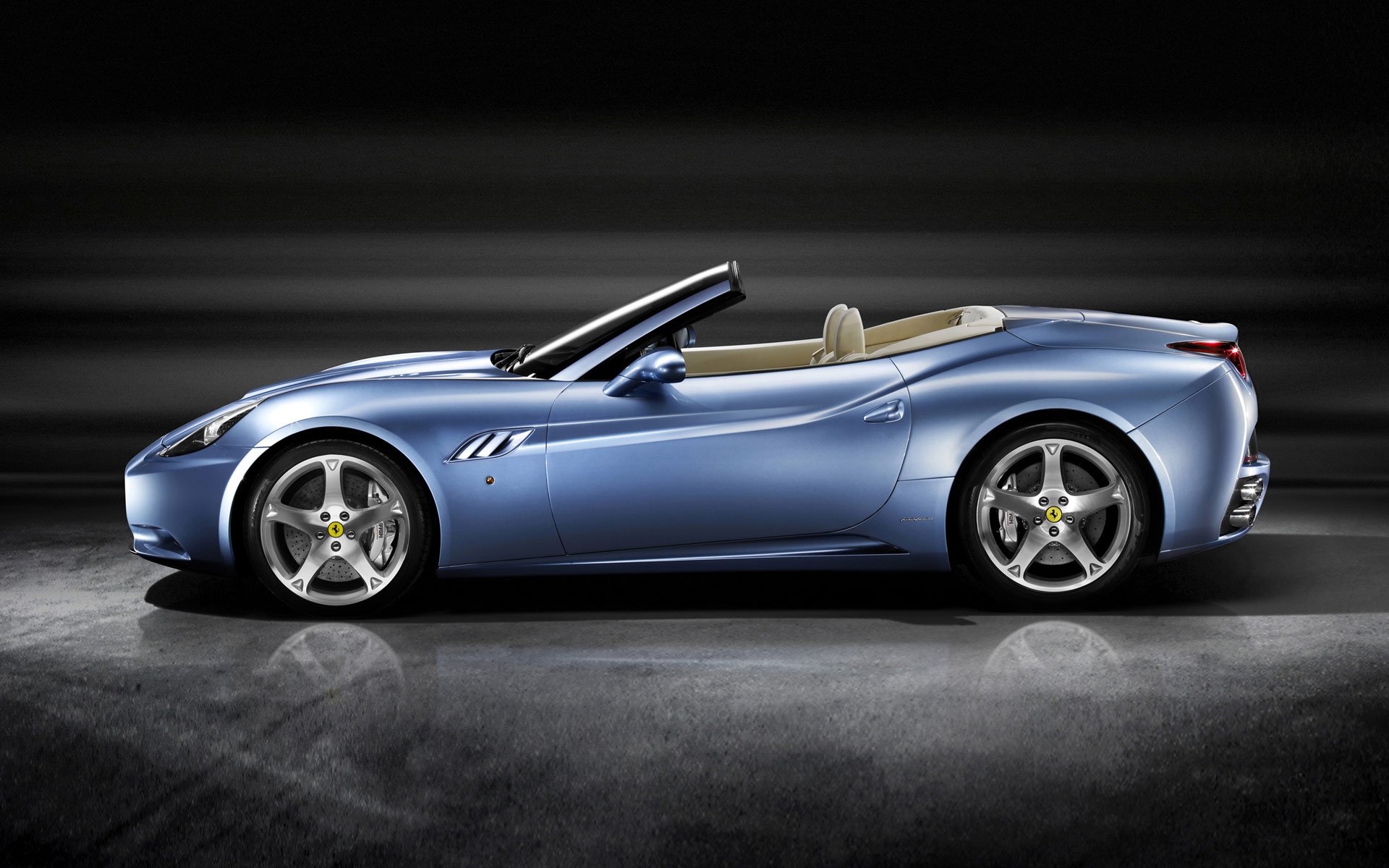 ferrari california car machine blue sports car a side view convertible