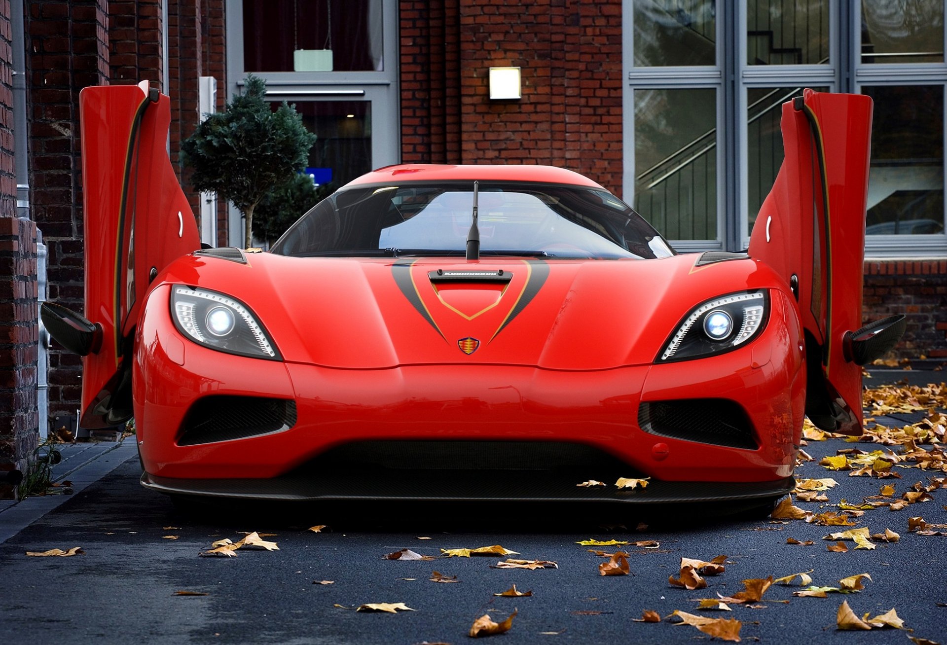 koenigsegg agera r red beast autumn kenigsegg ager river the beast leaves