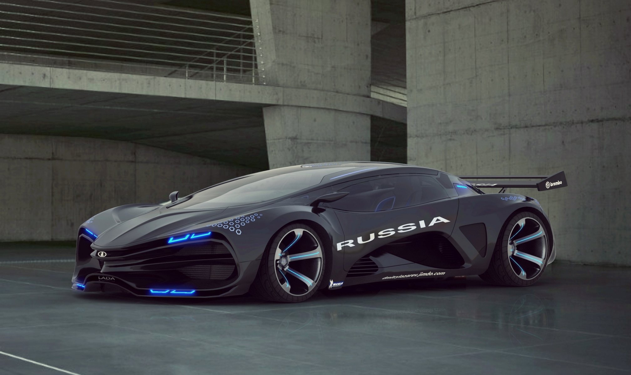 lada raver is concept supercar drives light russia