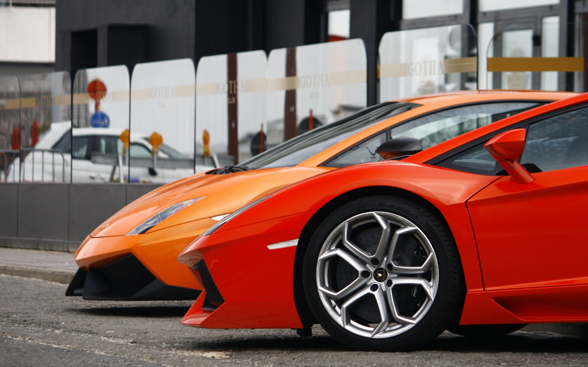 lamborghini aventador gallardo orange red rim mirror light the disc wheel