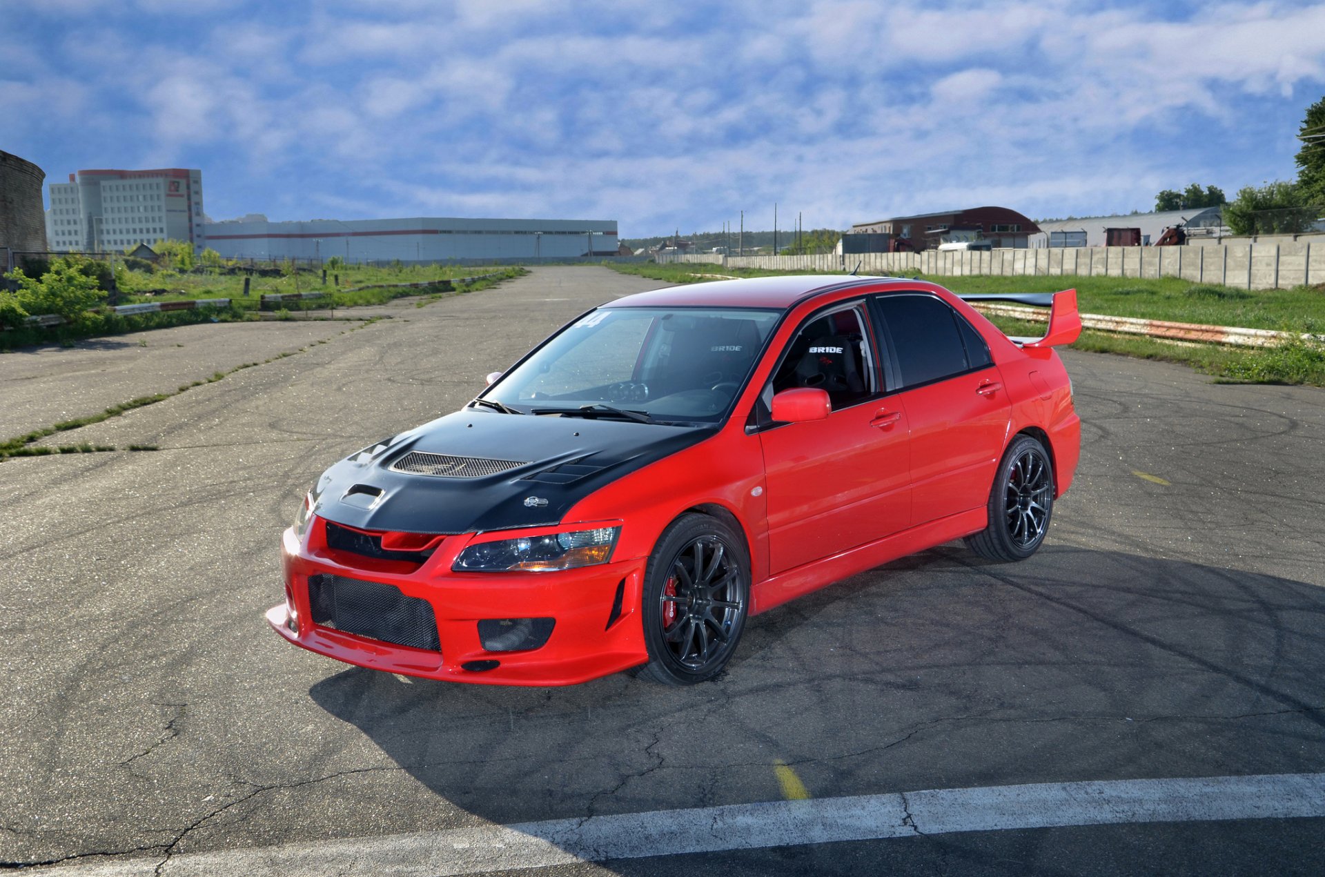 mitsubishi lancer evolution ix red lancer evolution hood carbon