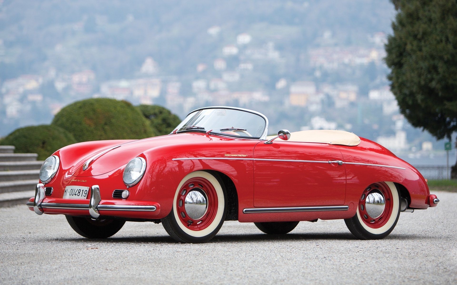 porsche speedster by reutter 1955 classic front background