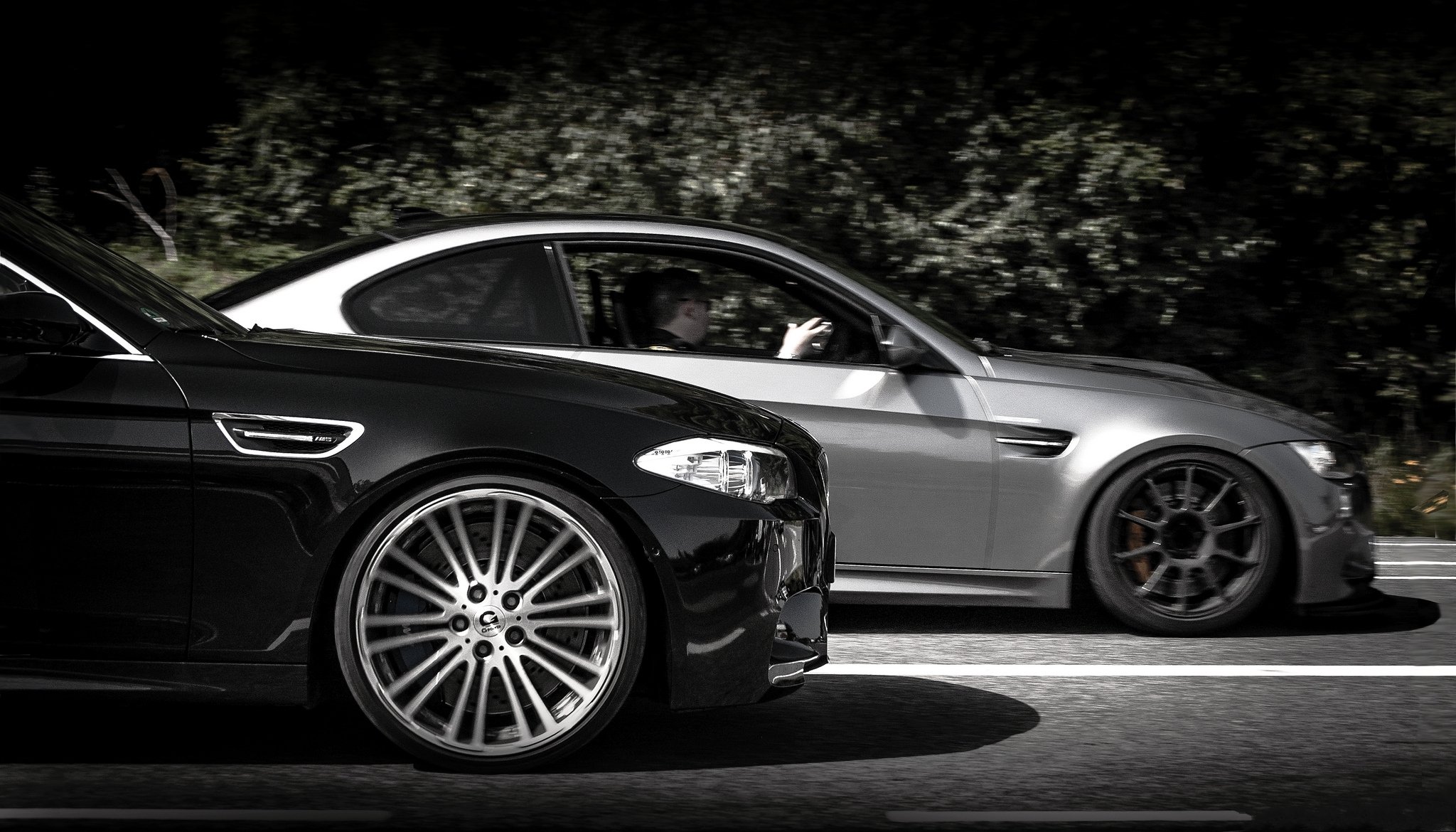 bmw m3 gts e92 grey m5 f10 g-power black road counting