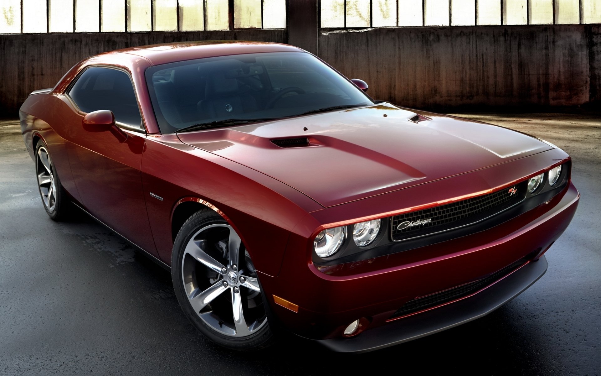 dodge challenger r t 100th anniversary muscle car front background