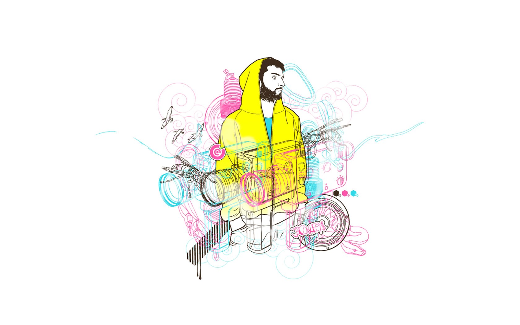 earthquake seizure detox j3concepts sweatshirt the camera beard bees birds