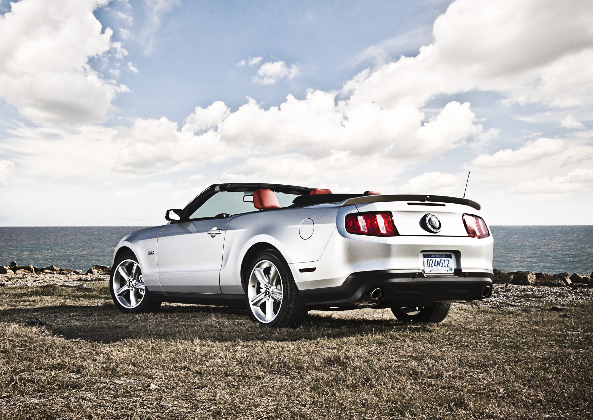 auto cars ford mustang muscle car convertible nature landscape car sky wallpapers