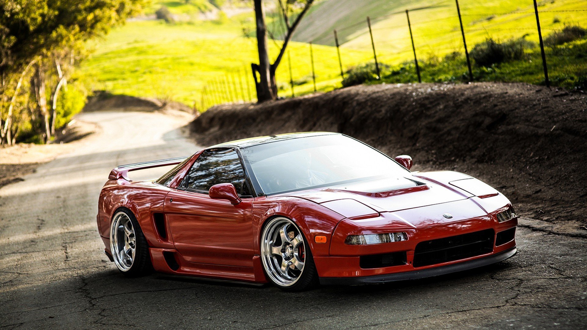 car wallpapers acura nsx jdm tuning red automobile desktop vehicles machine
