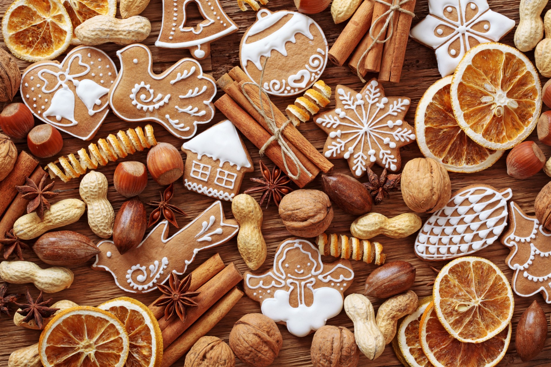 anise citrus star anise christmas baking new year cookies sweets figures spices holidays cinnamon walnut