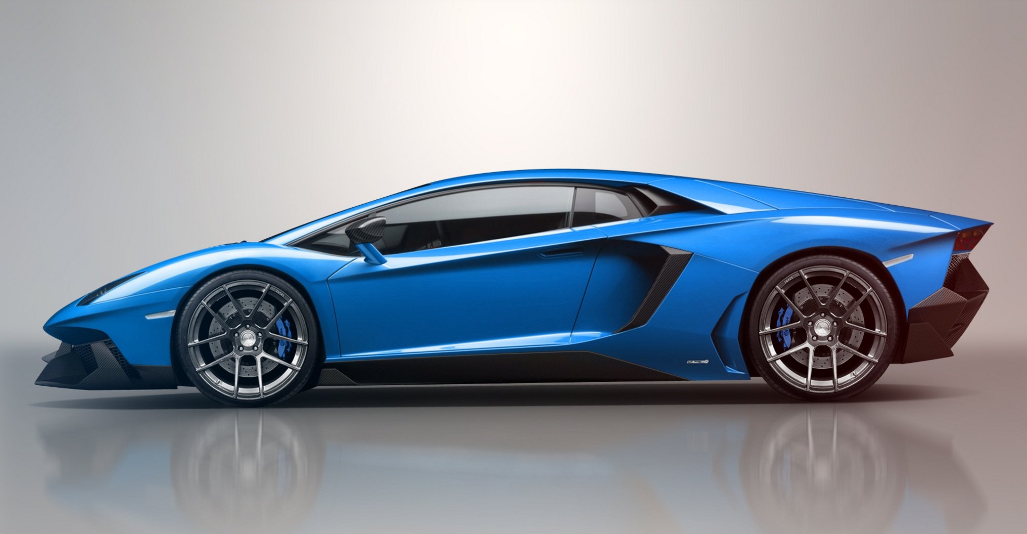 lamborghini aventador lp700-4 lb834 blue profile jackdarton reflection