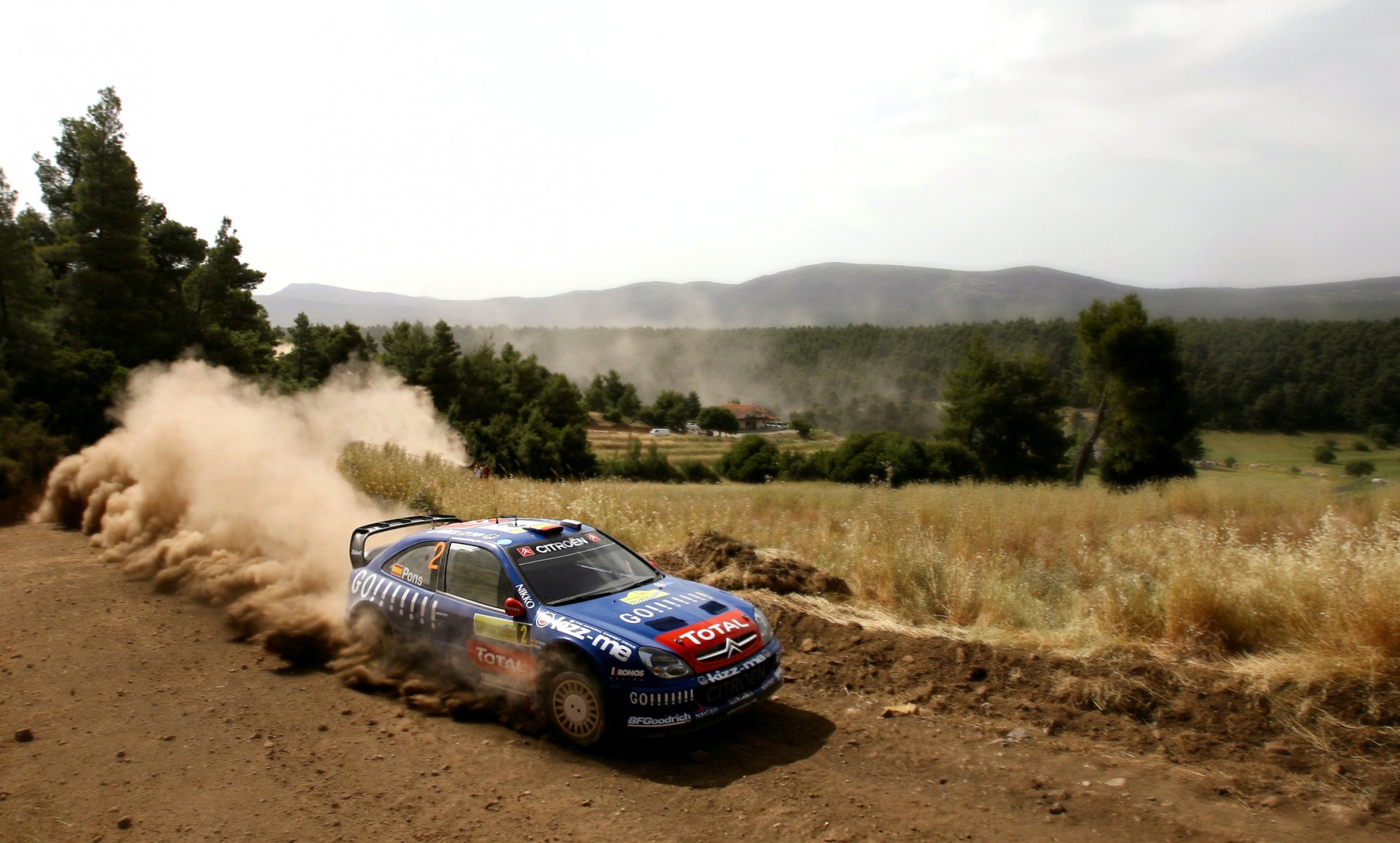 citroen xsara wrc rally car machine sports blue dust speed