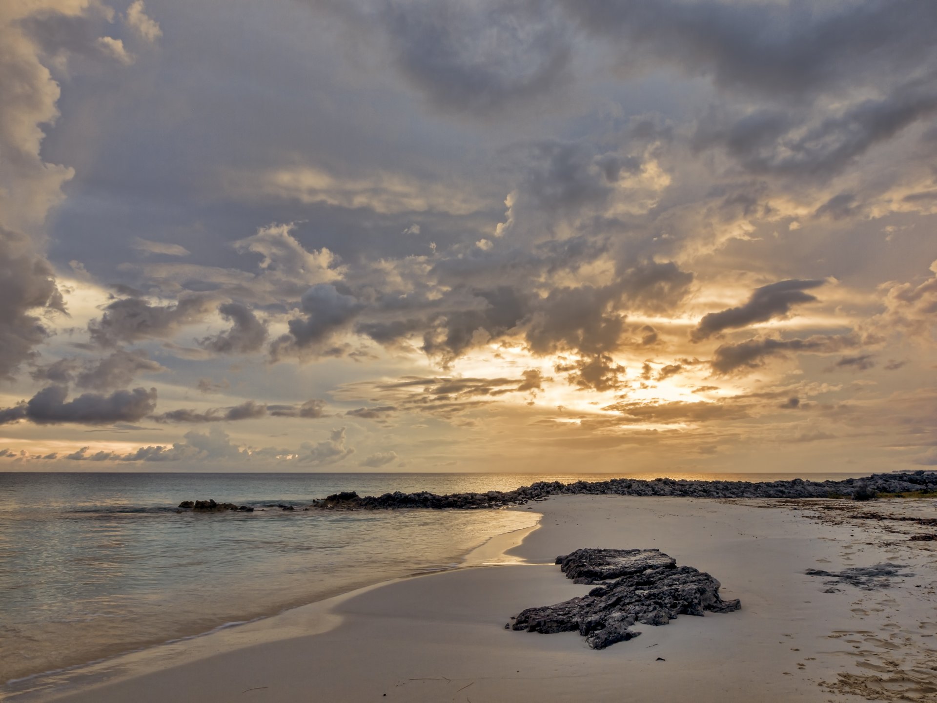 sea beach sand clouds