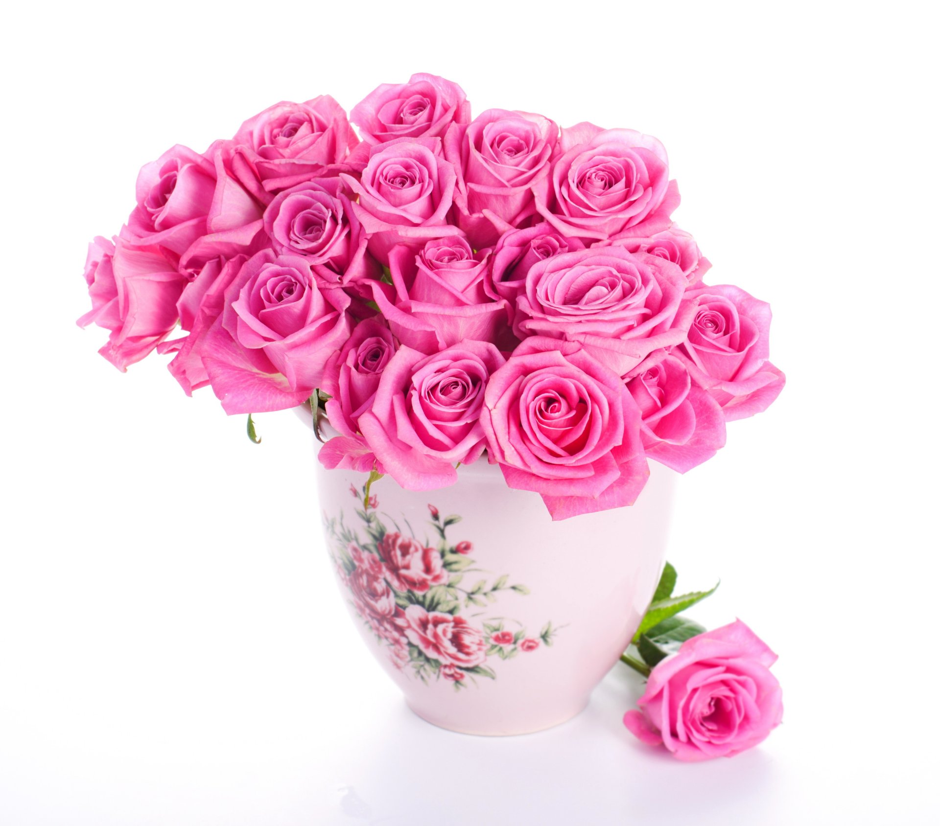 pink roses flowers beautiful bouquet vase