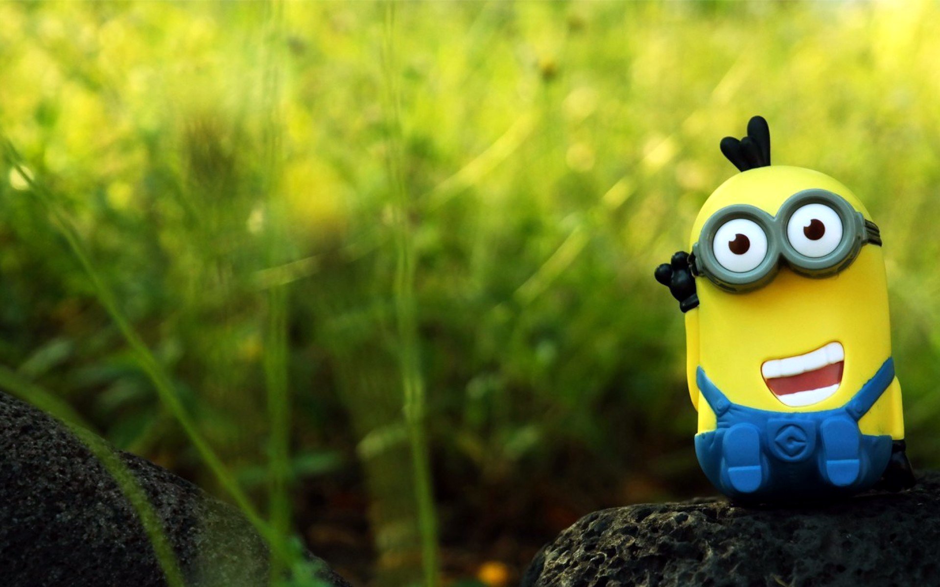 ep minion figurine toys nature sports greeting positive blur bokeh close up wallpaper.