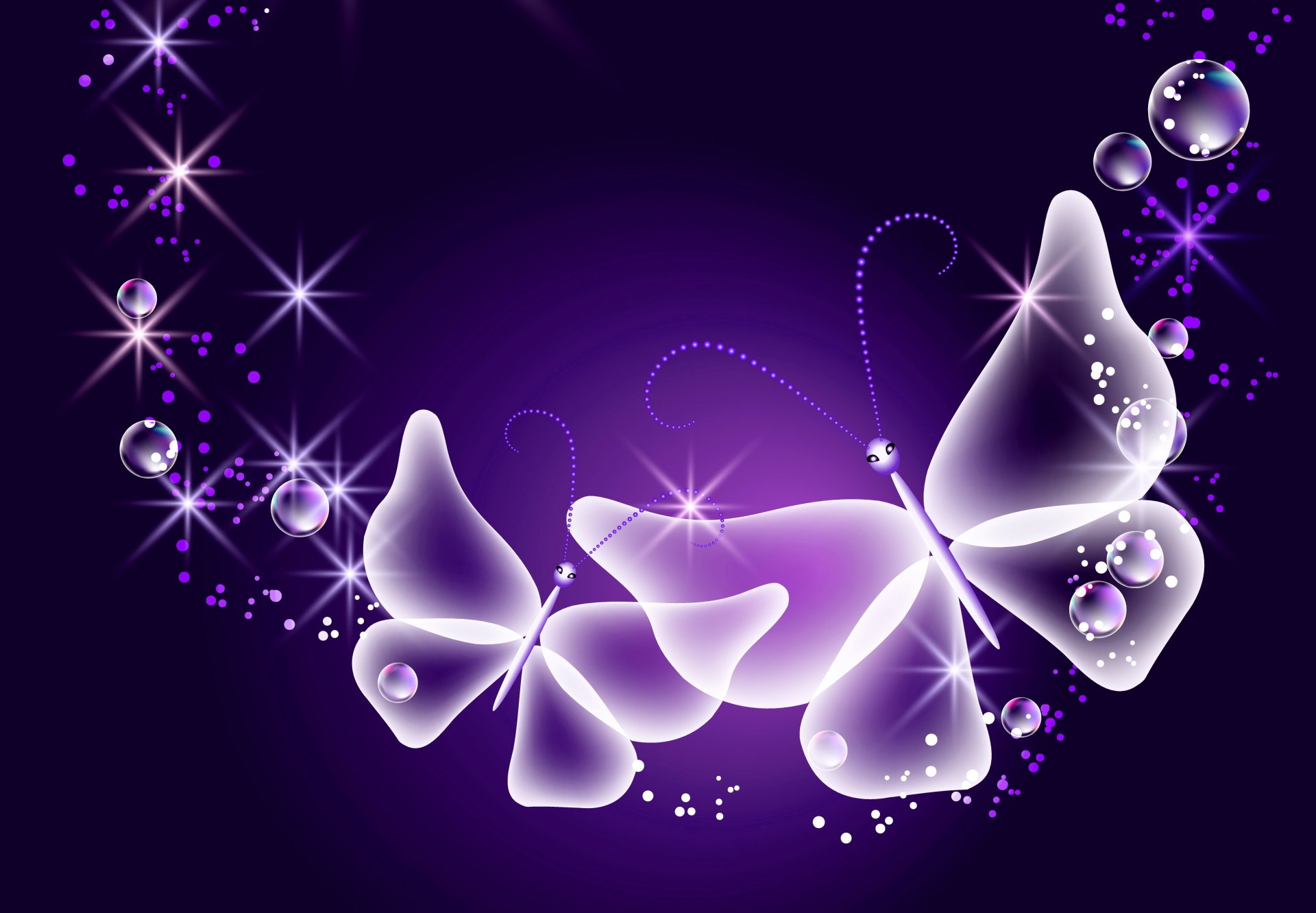 neon butterflies abstract purple sparkle glow butterfly