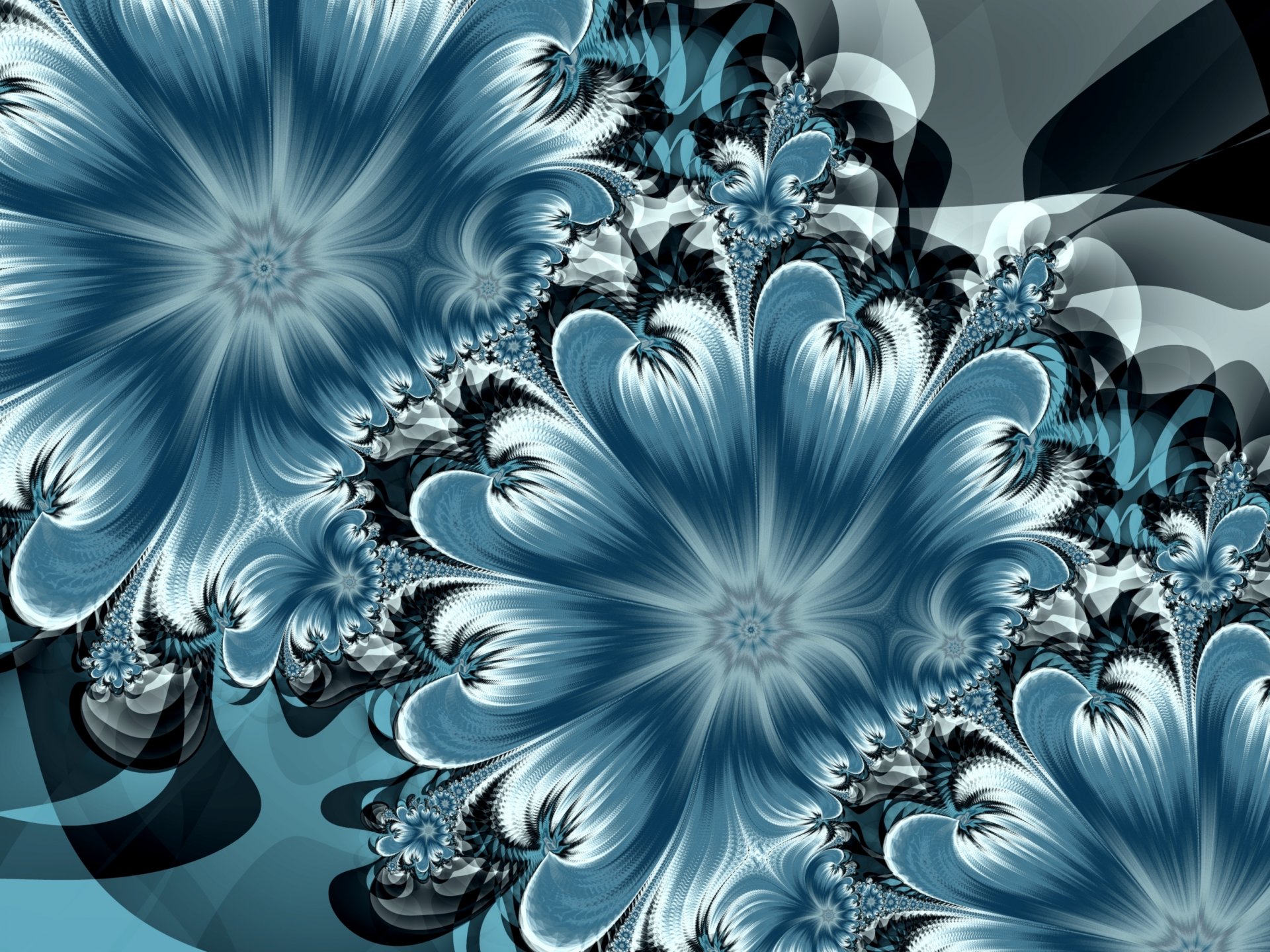 abstraktsiya 3d art abstract flower
