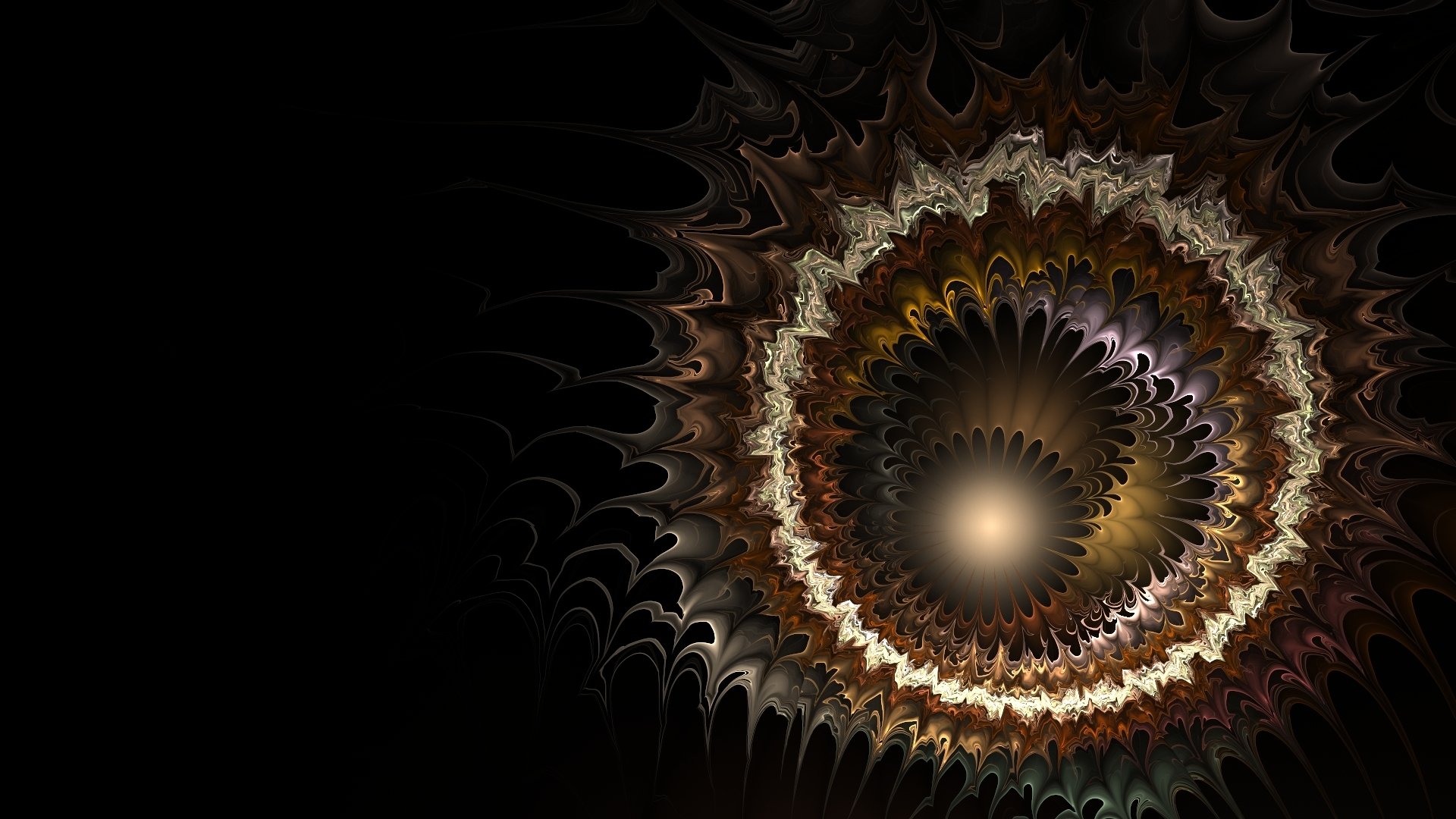 following distortion flowers background a fractal pattern