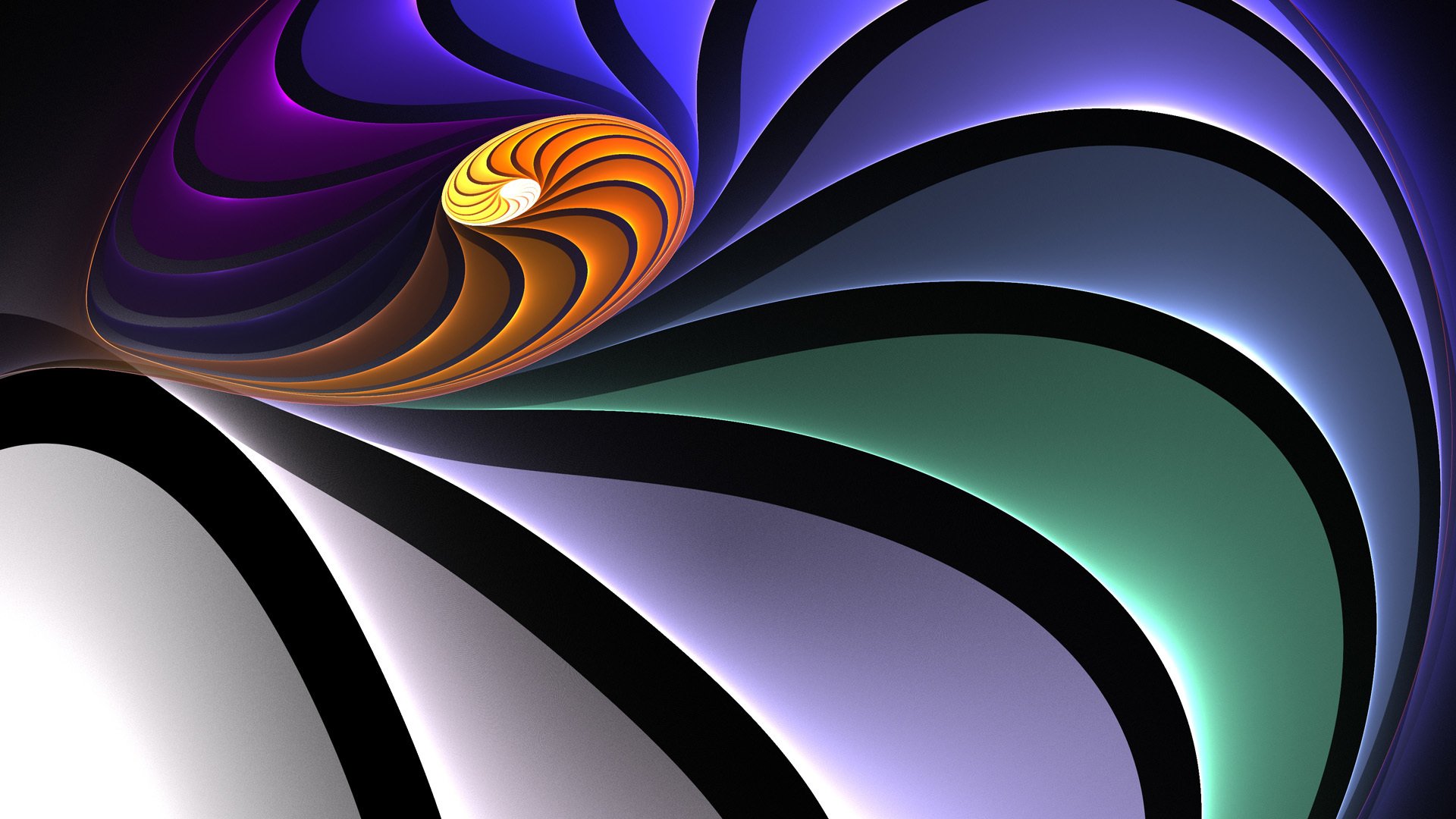 spiral shell line bends