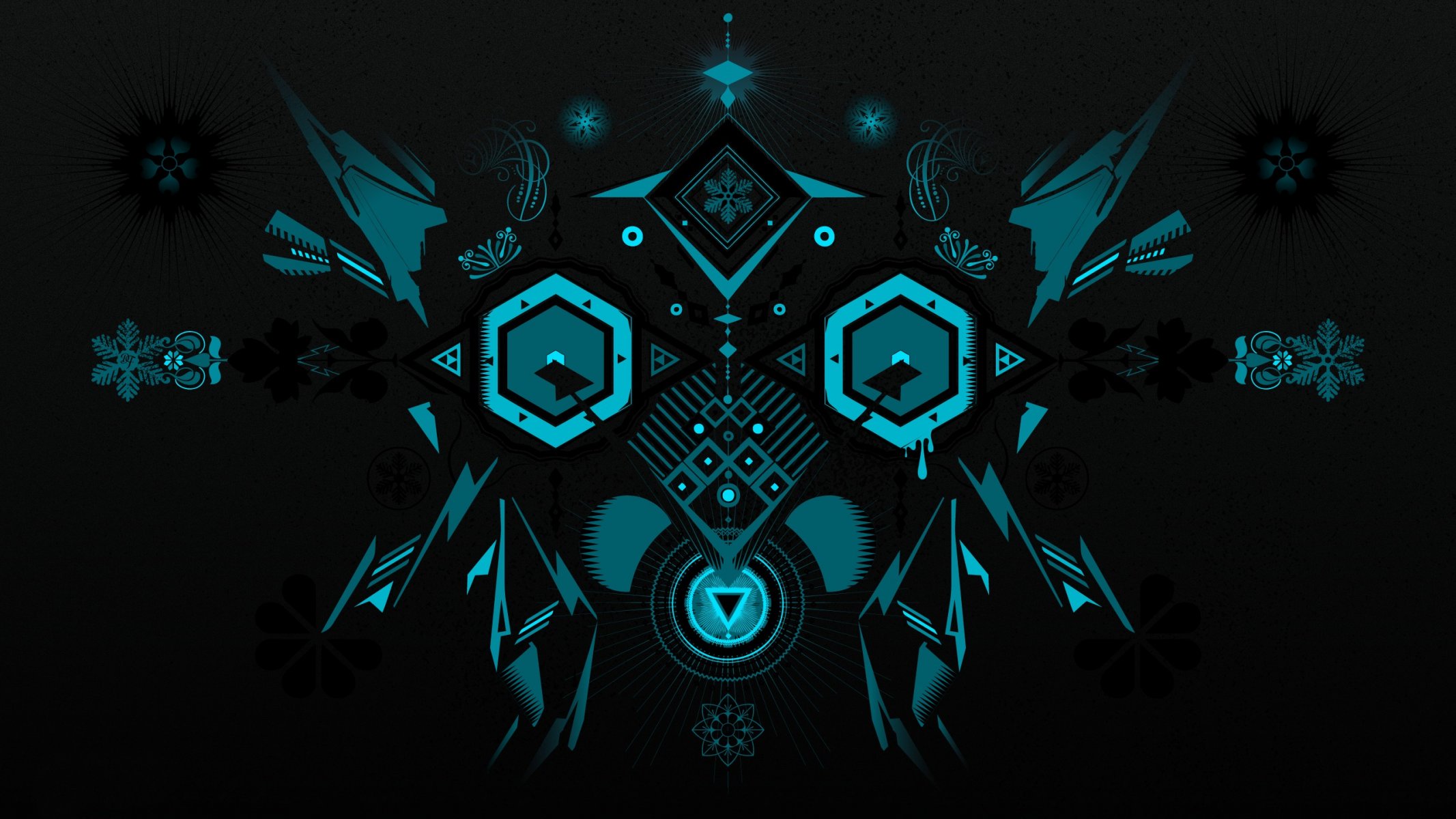 abstract figures snowflakes pattern