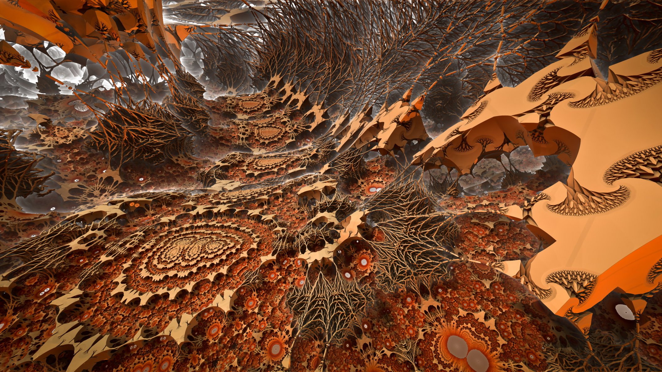 flowers form abstract along the hedgerow