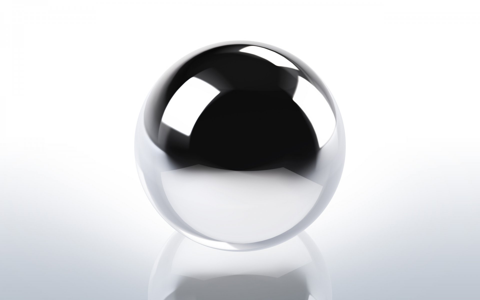 sphere ball chrome transparent black and white background