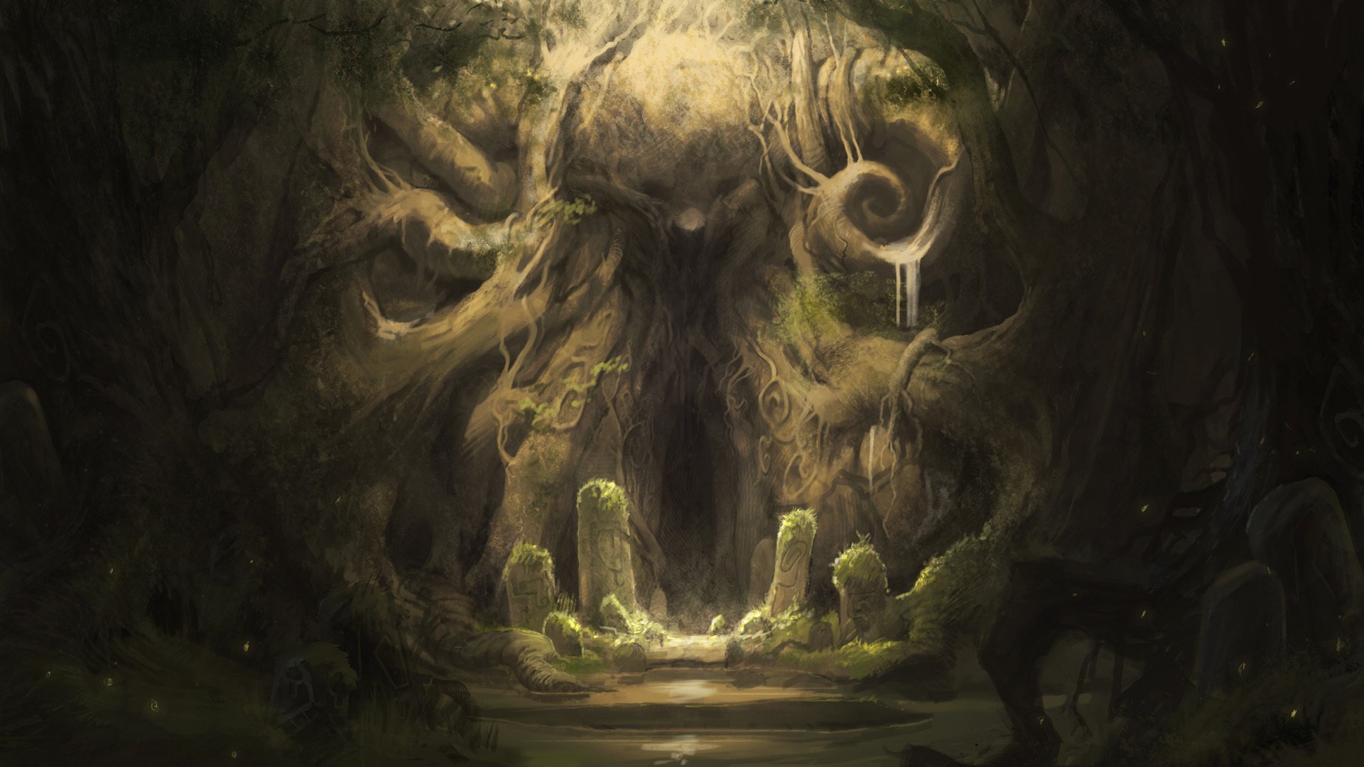 stones forest antiquity the roots mystery characters cave