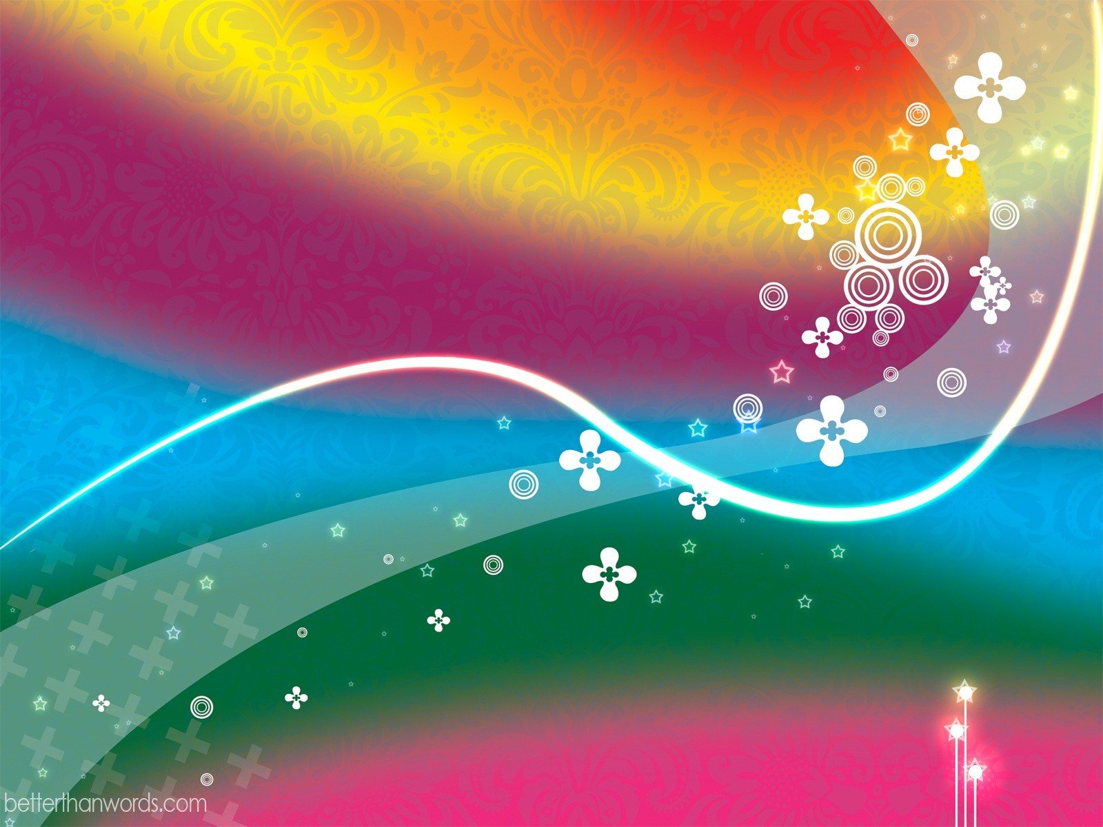 abstraction style flowers the bright glowing pieces music patterns