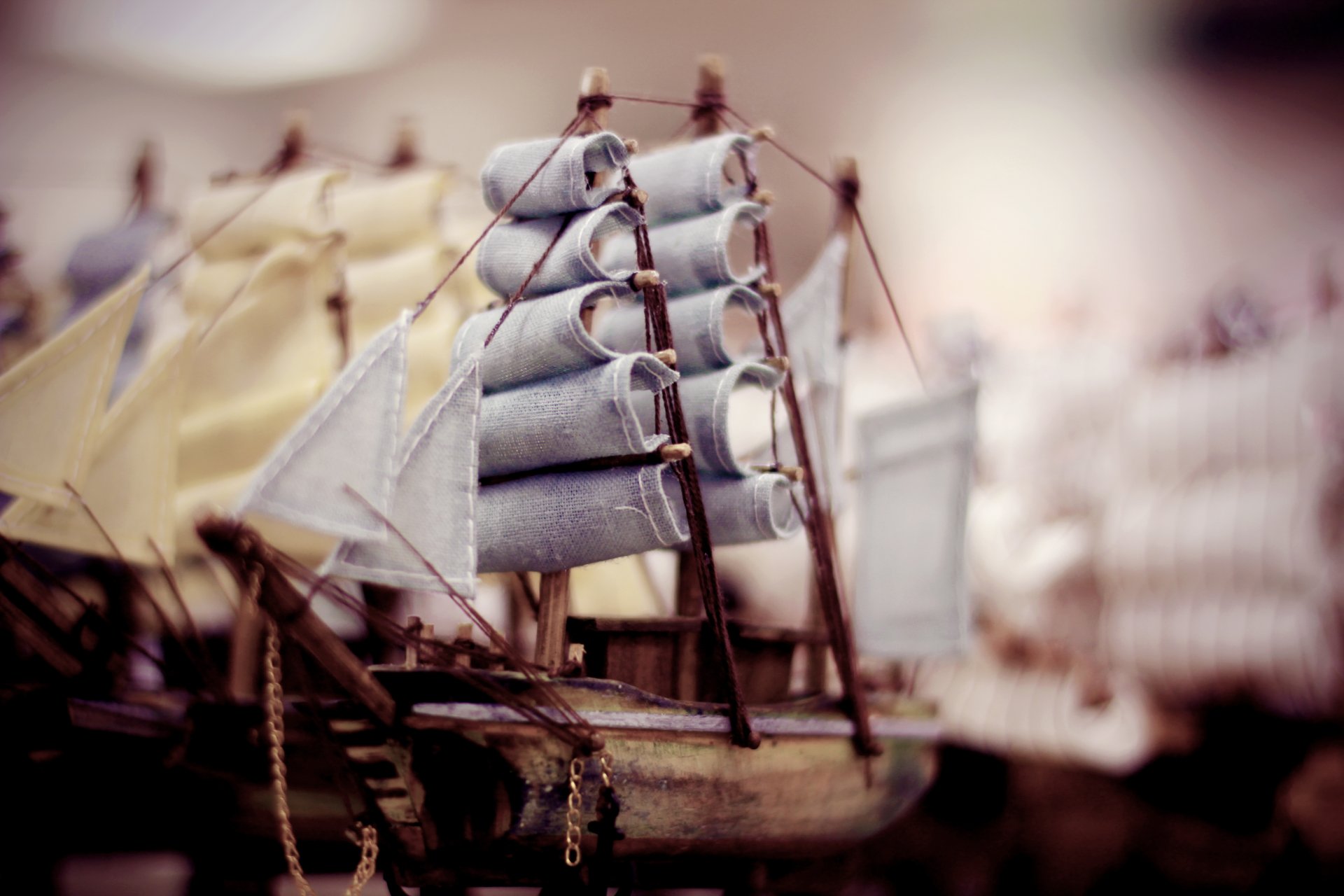 ship boat ships wood toys sail mast blur close up