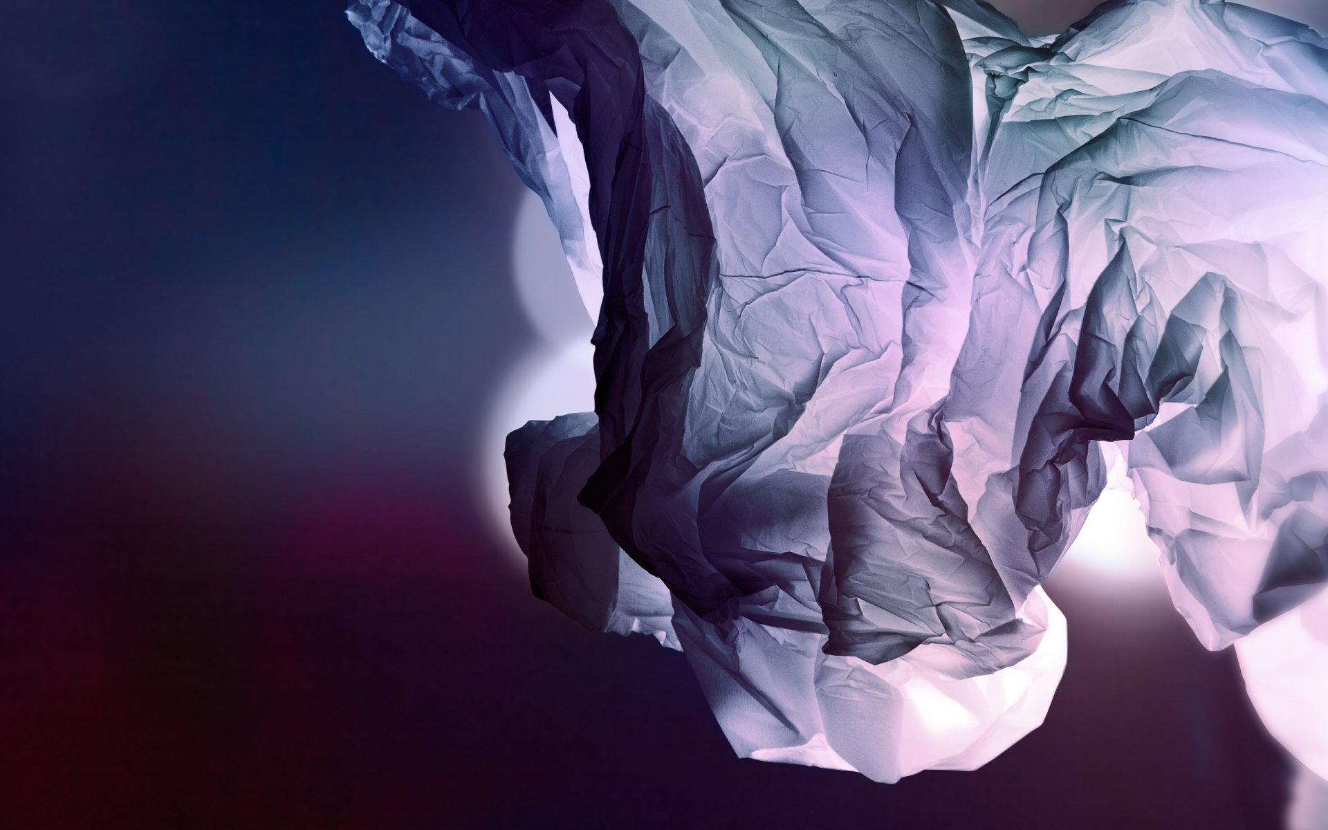 dark crumpled paper sheet bending cellophane madpotato