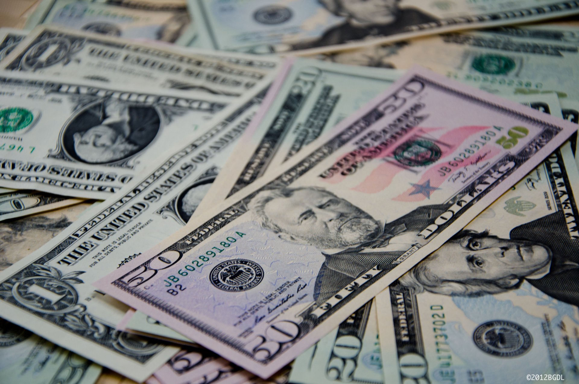 money dollars close up