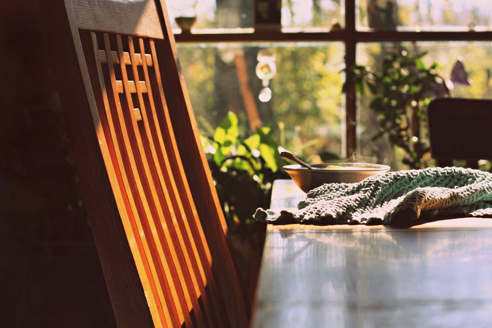 chair wood breakfast sun